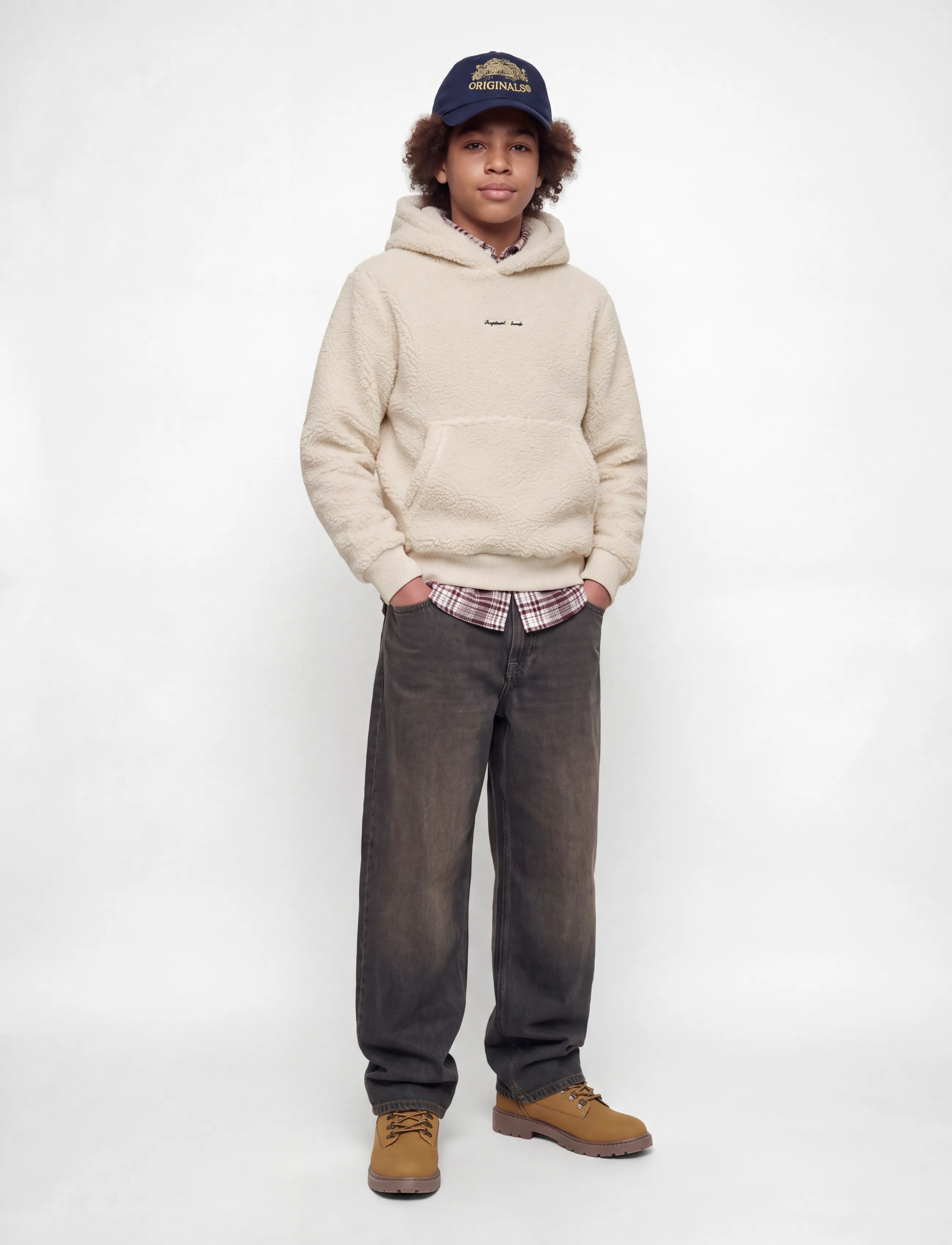 Jack & Jones - JORNORREBRO EMB TEDDY SWEAT HOOD JNR - dressipluusid - oatmeal - 3