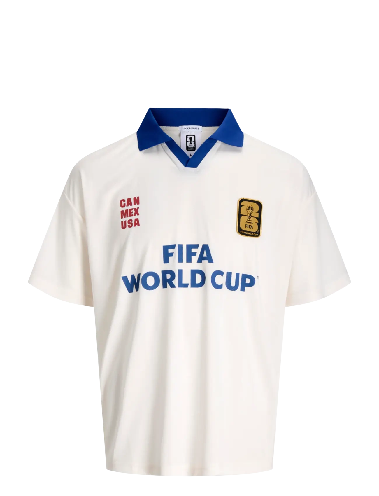 Jack & Jones JORFIFA FOOTBALL JERSEY SS STYD AW JNR - Holdsport - SNOW WHITE / cream