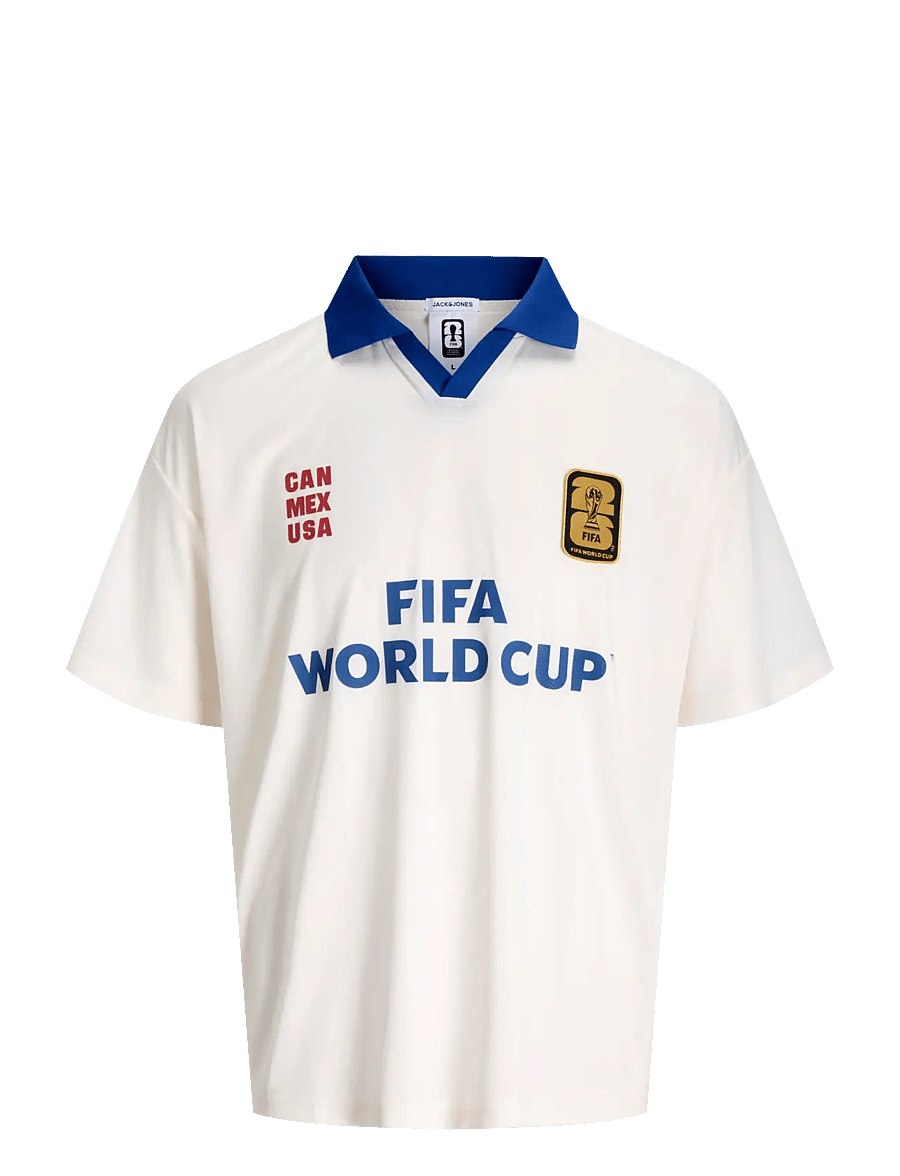 Jack & Jones - JORFIFA FOOTBALL JERSEY SS STYD AW JNR - Íþróttatoppar - snow white - 0