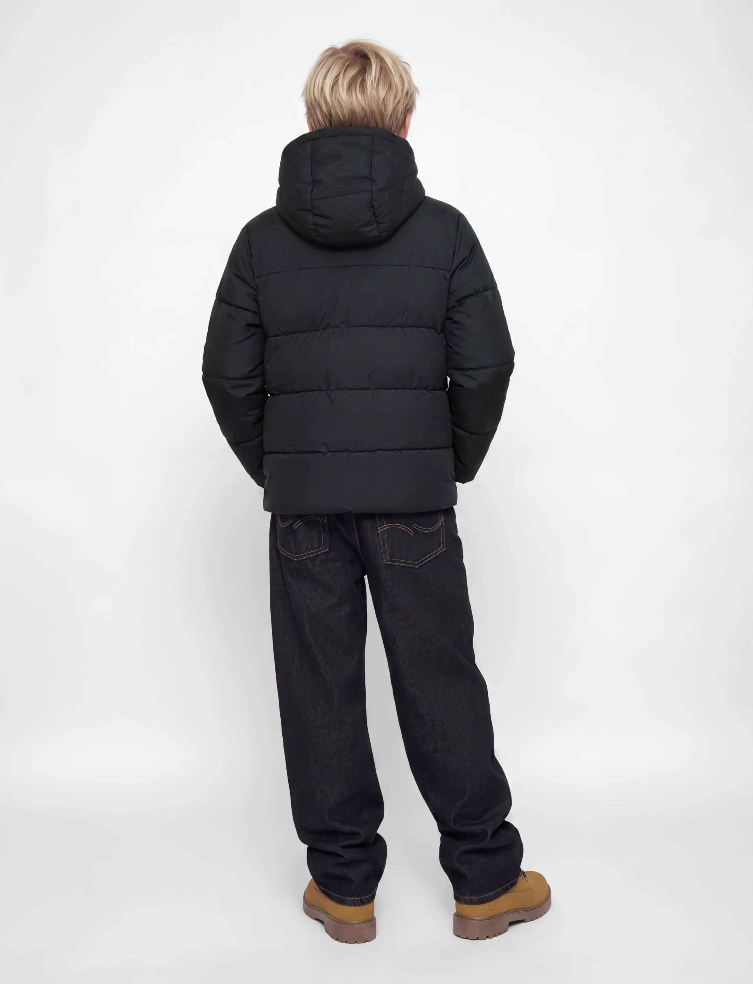 Jack & Jones - JCOFUSION PU PUFFER JACKET JNR - thermo-jacken - black - 3