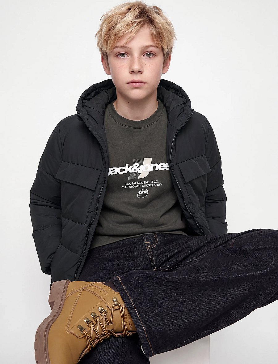 Jack & Jones - JCOFUSION PU PUFFER JACKET JNR - thermo-jacken - black - 5
