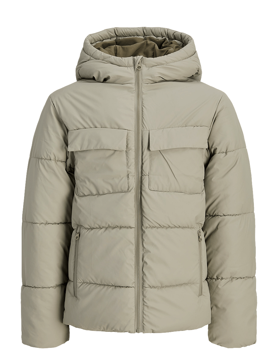 Jack & Jones - JCOFUSION PU PUFFER JACKET JNR - termojakker - dusty olive - 0