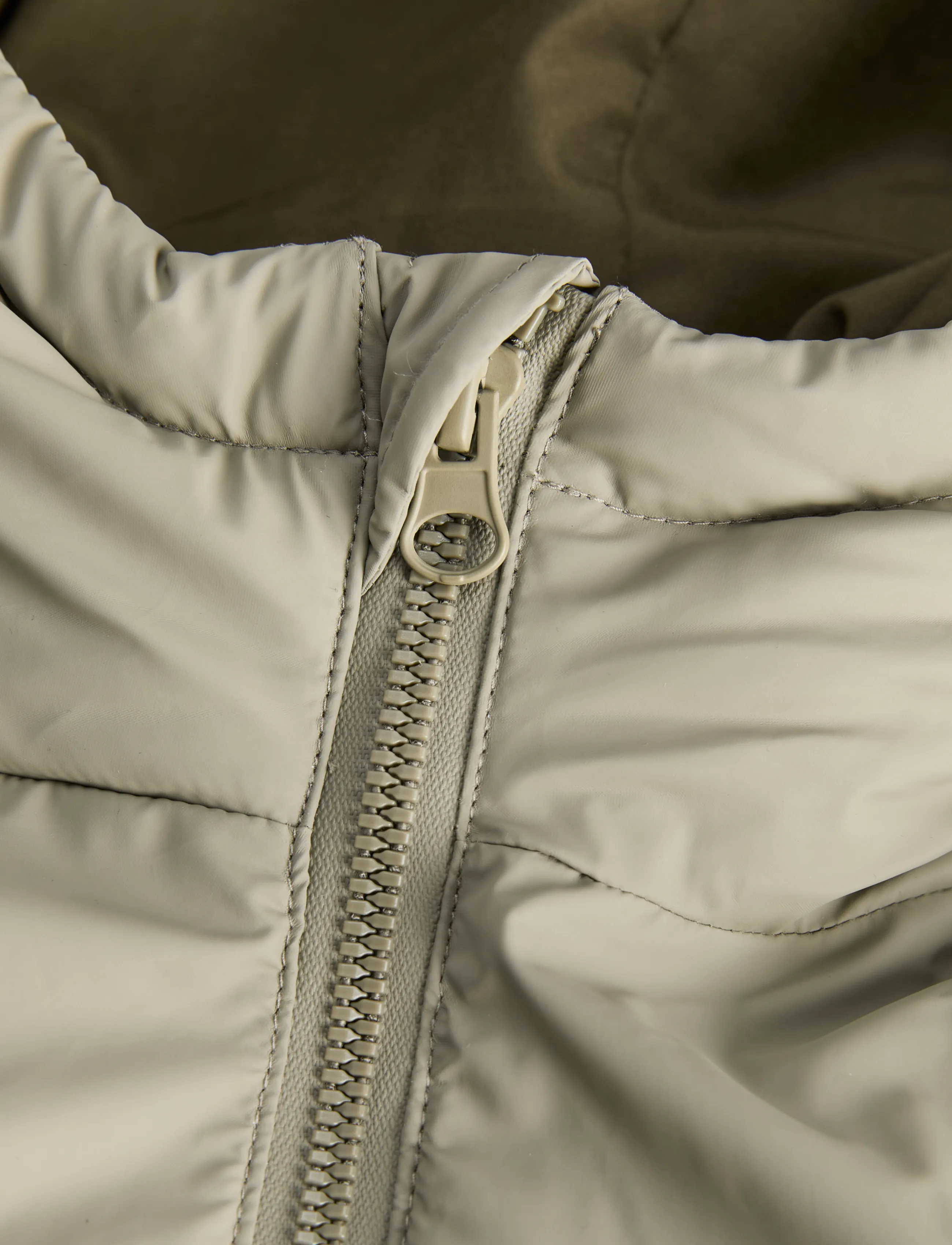 Jack & Jones - JCOFUSION PU PUFFER JACKET JNR - termojakker - dusty olive - 3