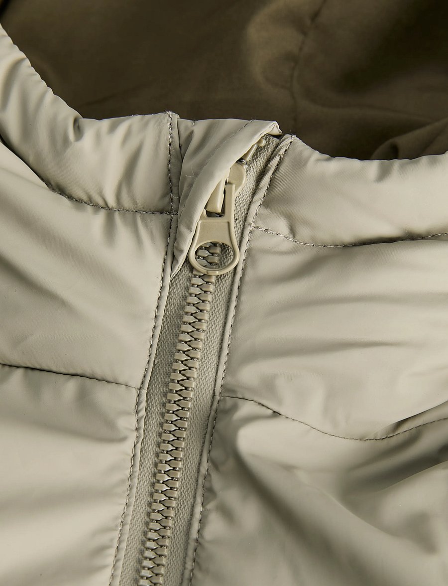 Jack & Jones - JCOFUSION PU PUFFER JACKET JNR - termojakker - dusty olive - 3