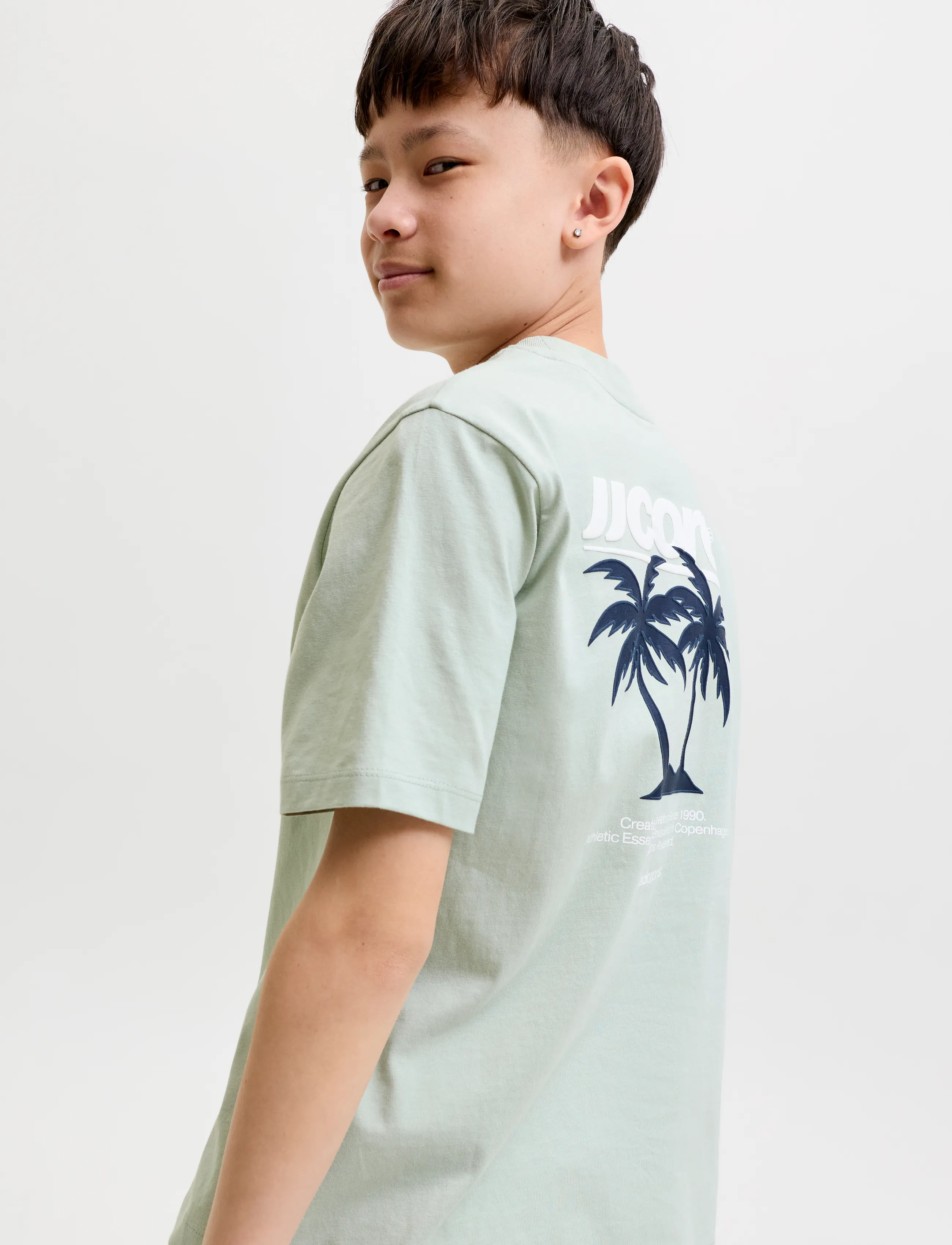 Jack & Jones - JCOCLUB BACK IMAGERY TEE SS 2PK MP JNR - aqua gray - 3