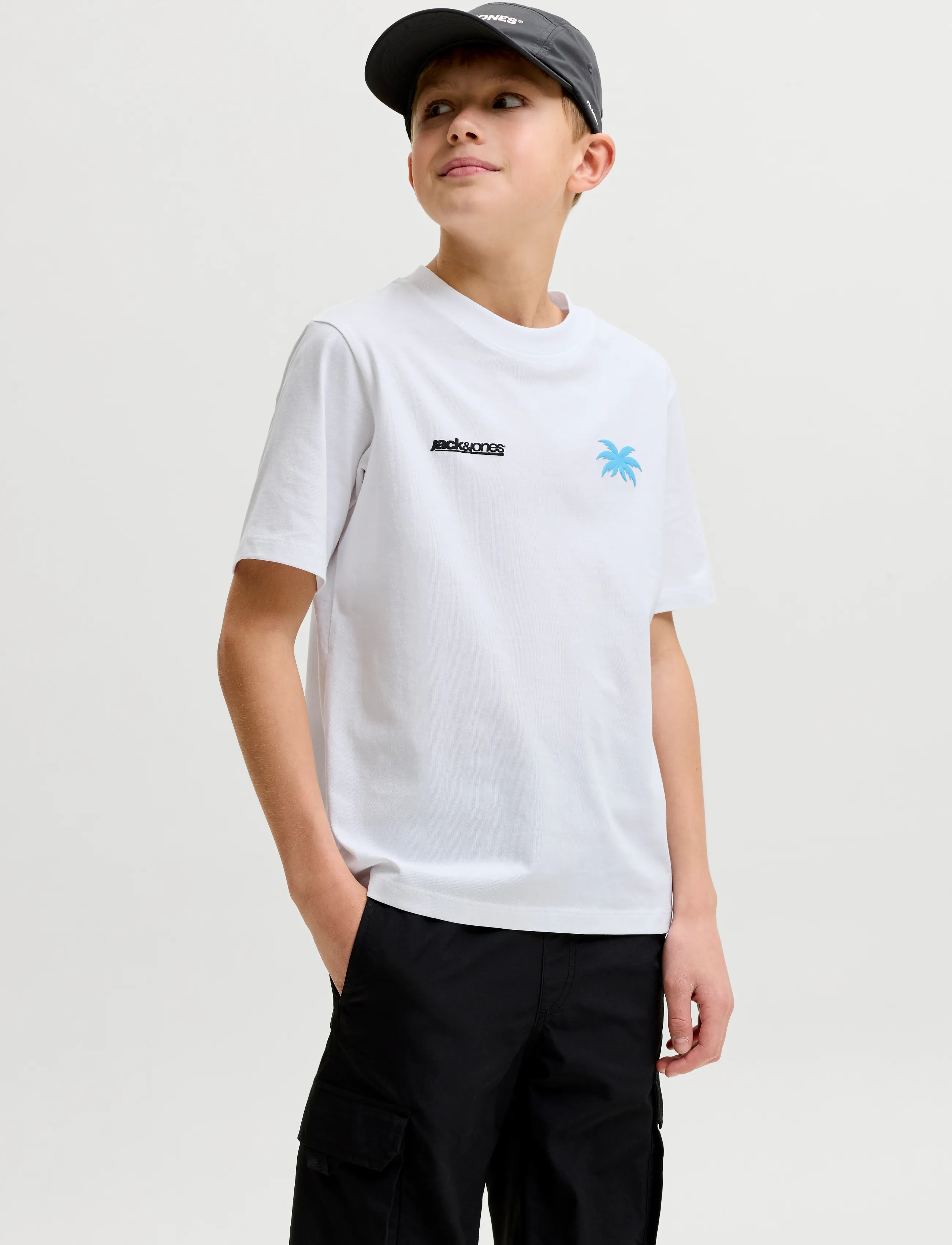 Jack & Jones - JCOCLUB BACK IMAGERY TEE SS 2PK MP JNR - aqua gray - 4