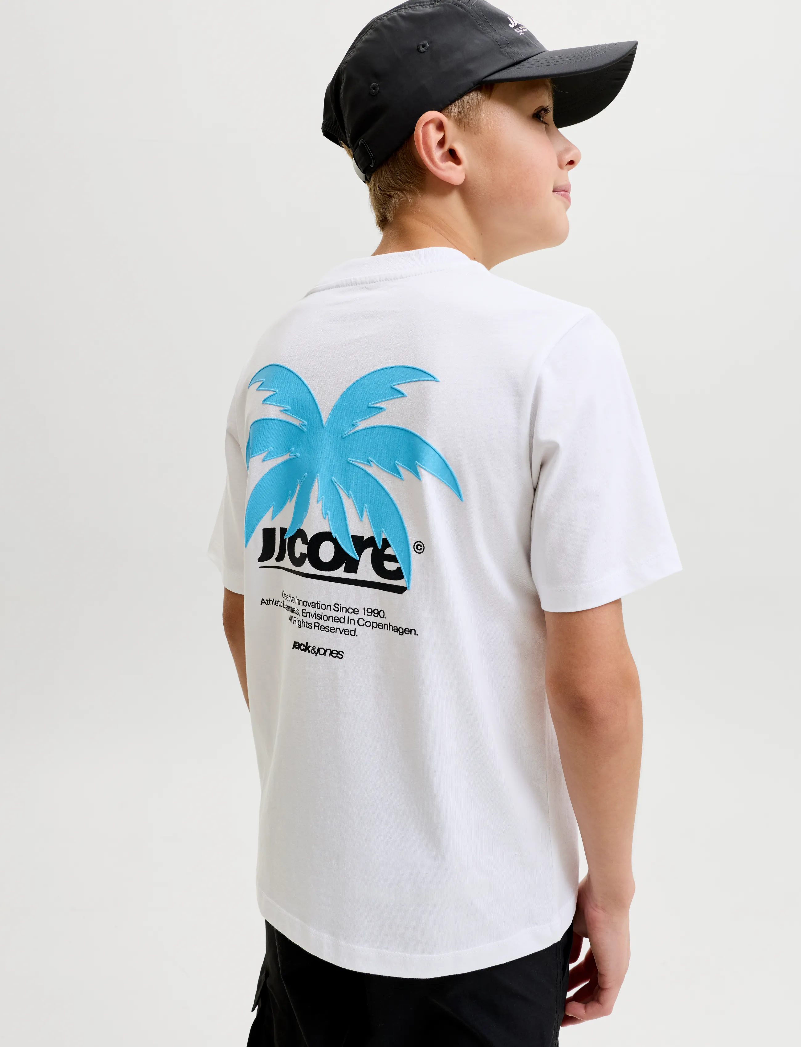 Jack & Jones - JCOCLUB BACK IMAGERY TEE SS 2PK MP JNR - aqua gray - 5