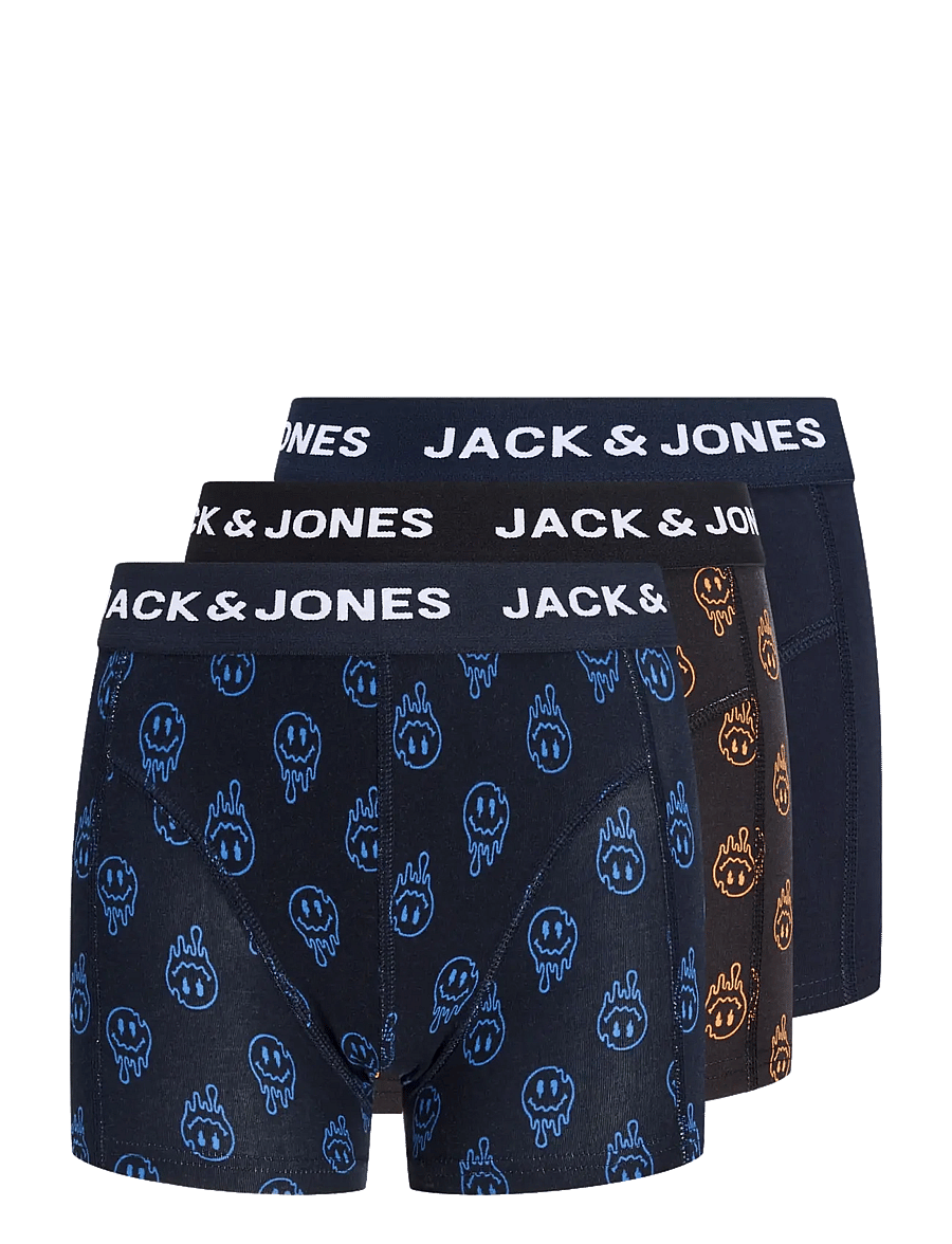 Jack & Jones - JACDALE SMILEY TRUNKS 3 PACK JNR - unterhosen - black - 0