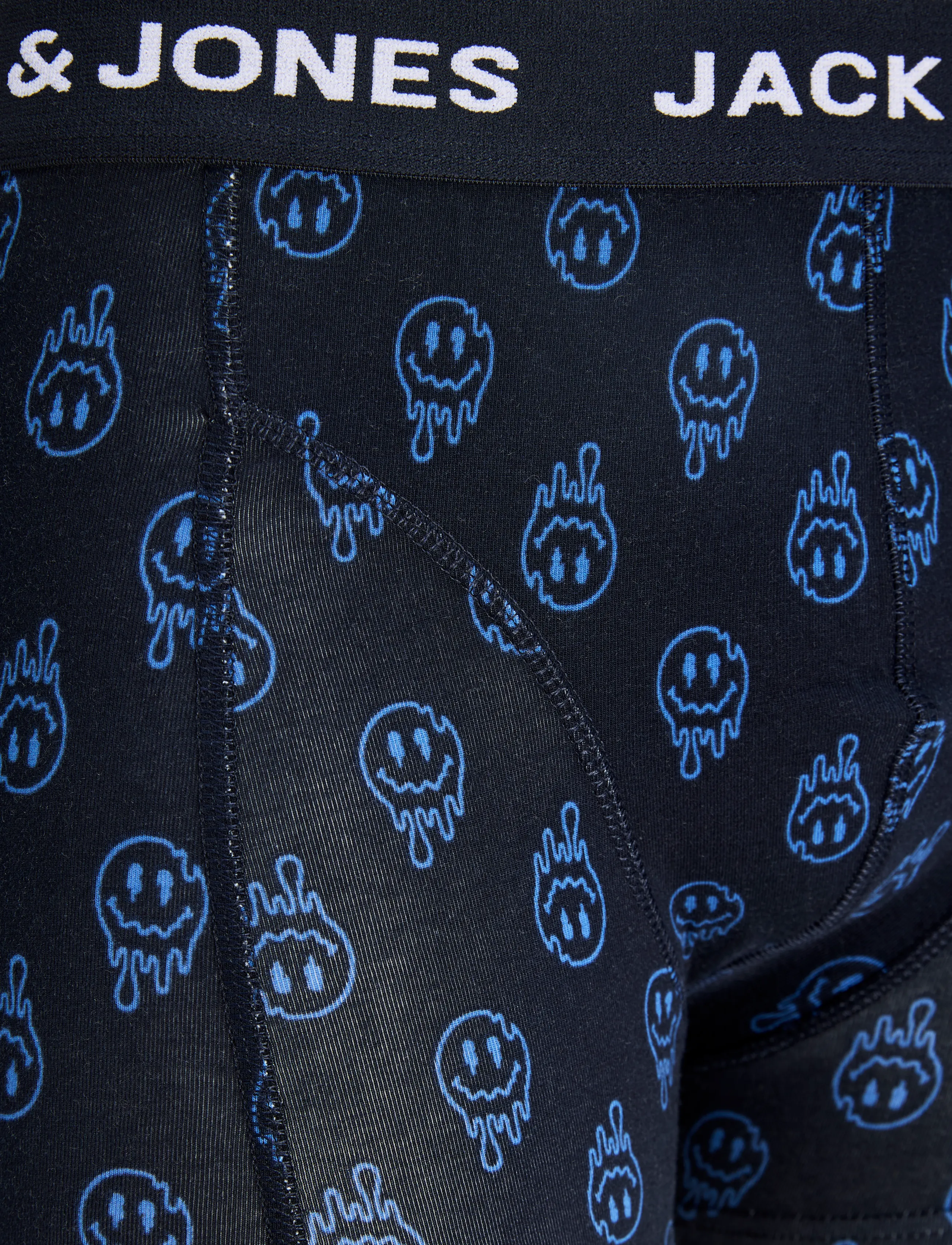 Jack & Jones - JACDALE SMILEY TRUNKS 3 PACK JNR - unterhosen - black - 5