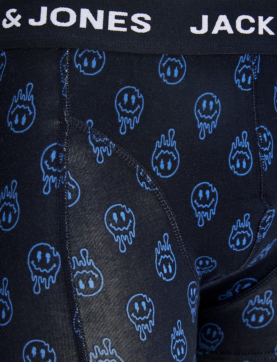 Jack & Jones - JACDALE SMILEY TRUNKS 3 PACK JNR - unterhosen - black - 5