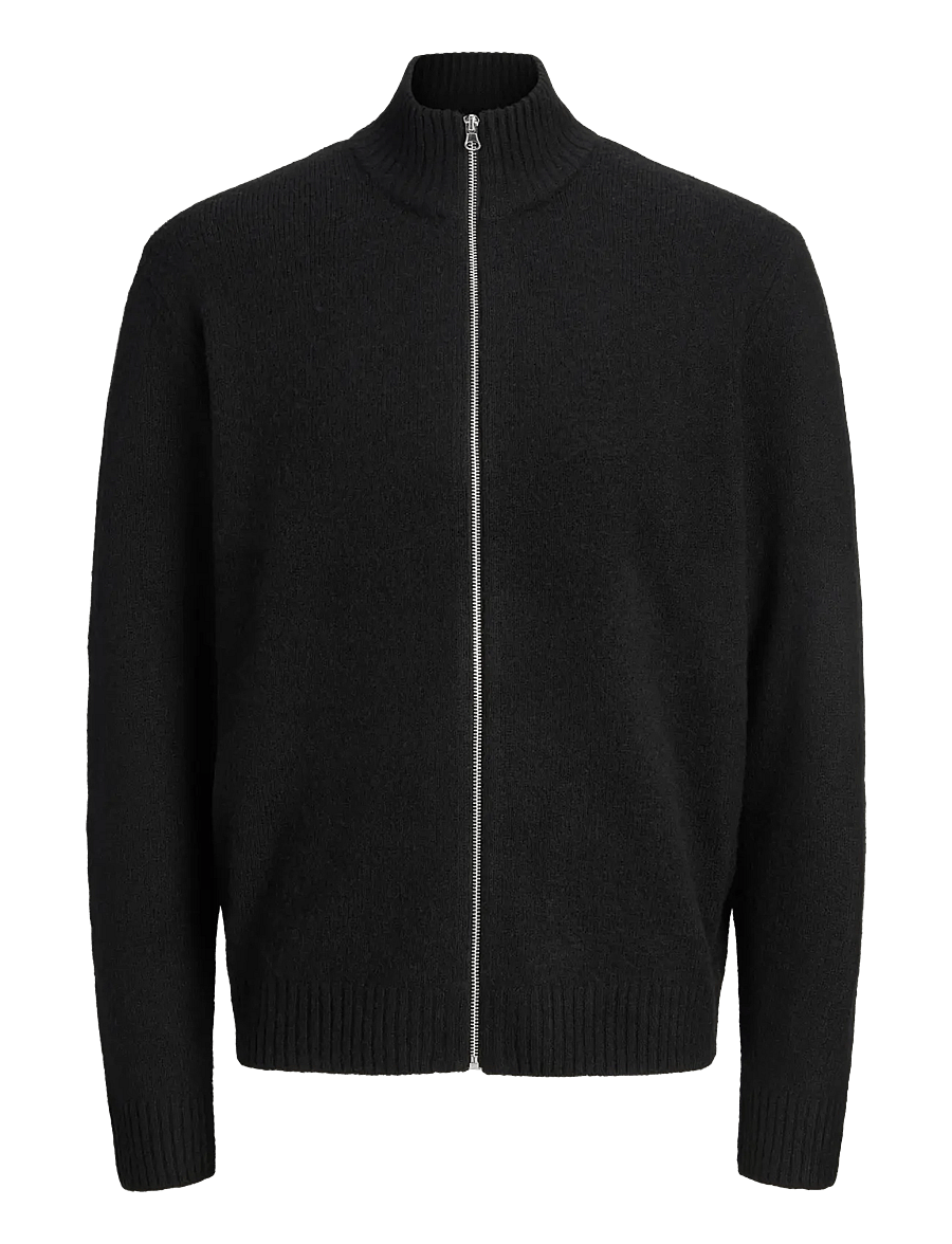 Jack & Jones - JJSOHO OLLIE KNIT HIGH NECK ZIP CA JNR - black - 0