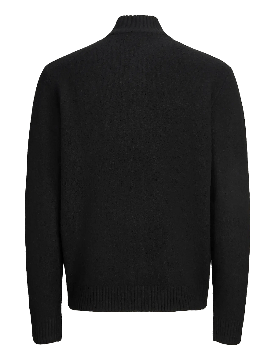 Jack & Jones - JJSOHO OLLIE KNIT HIGH NECK ZIP CA JNR - black - 1