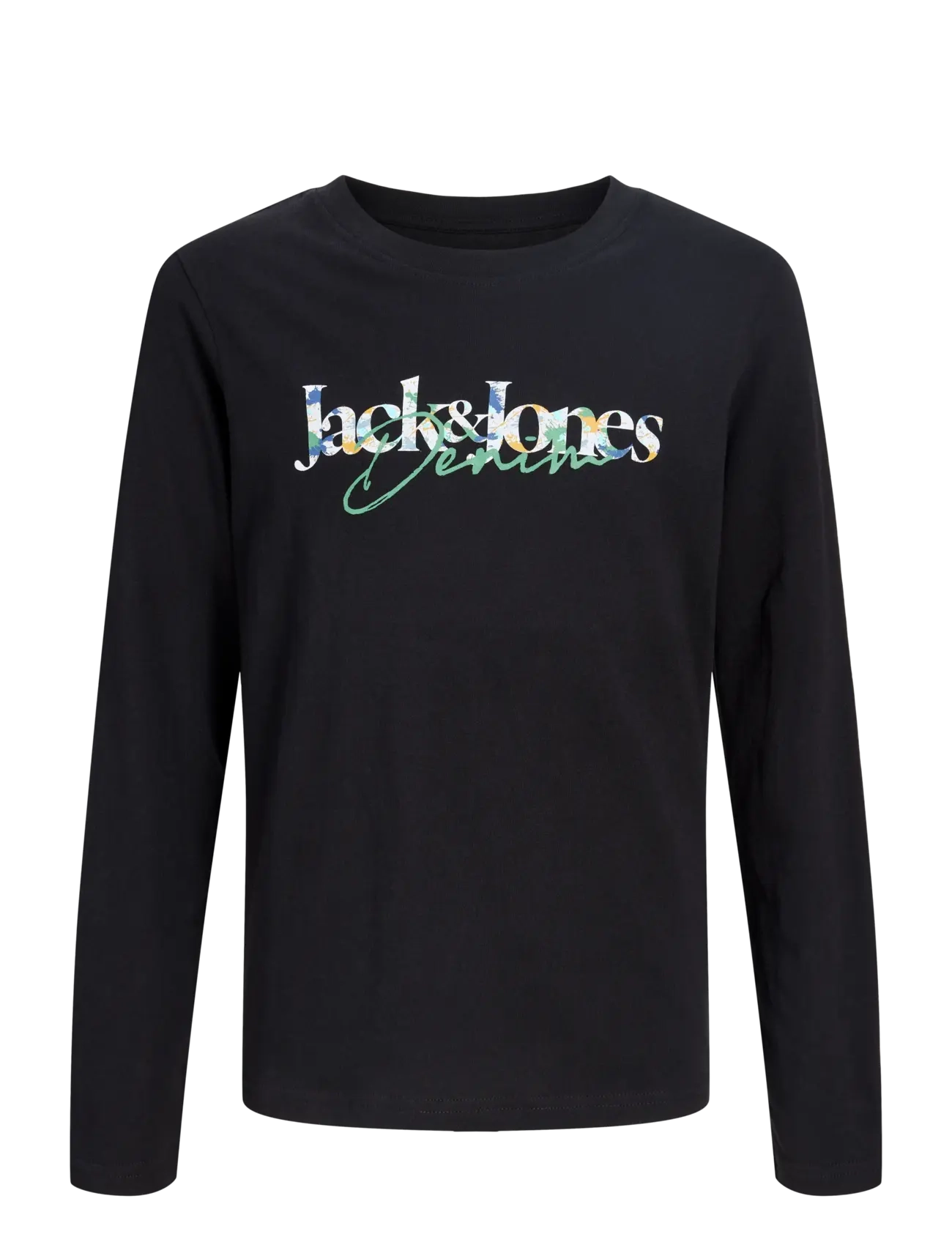 Jack & Jones JJTOM TEE LS CREW NECK JNR - Lapsed 98–134 - BLACK / black