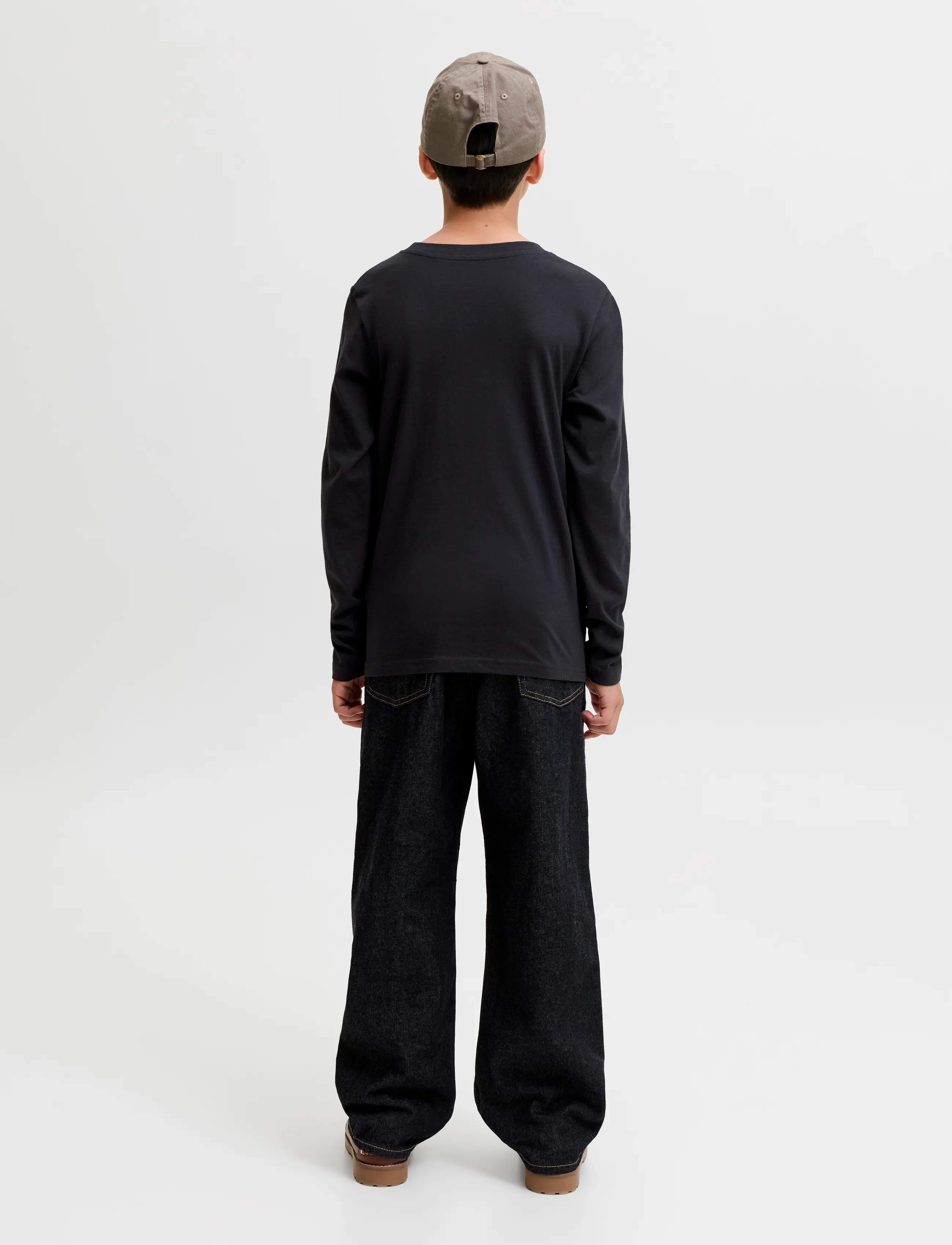 Jack & Jones - JJTOM TEE LS CREW NECK JNR - långärmade t-shirts - black - 3
