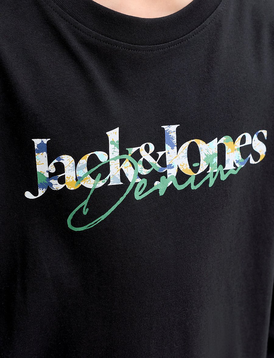 Jack & Jones - JJTOM TEE LS CREW NECK JNR - långärmade t-shirts - black - 5