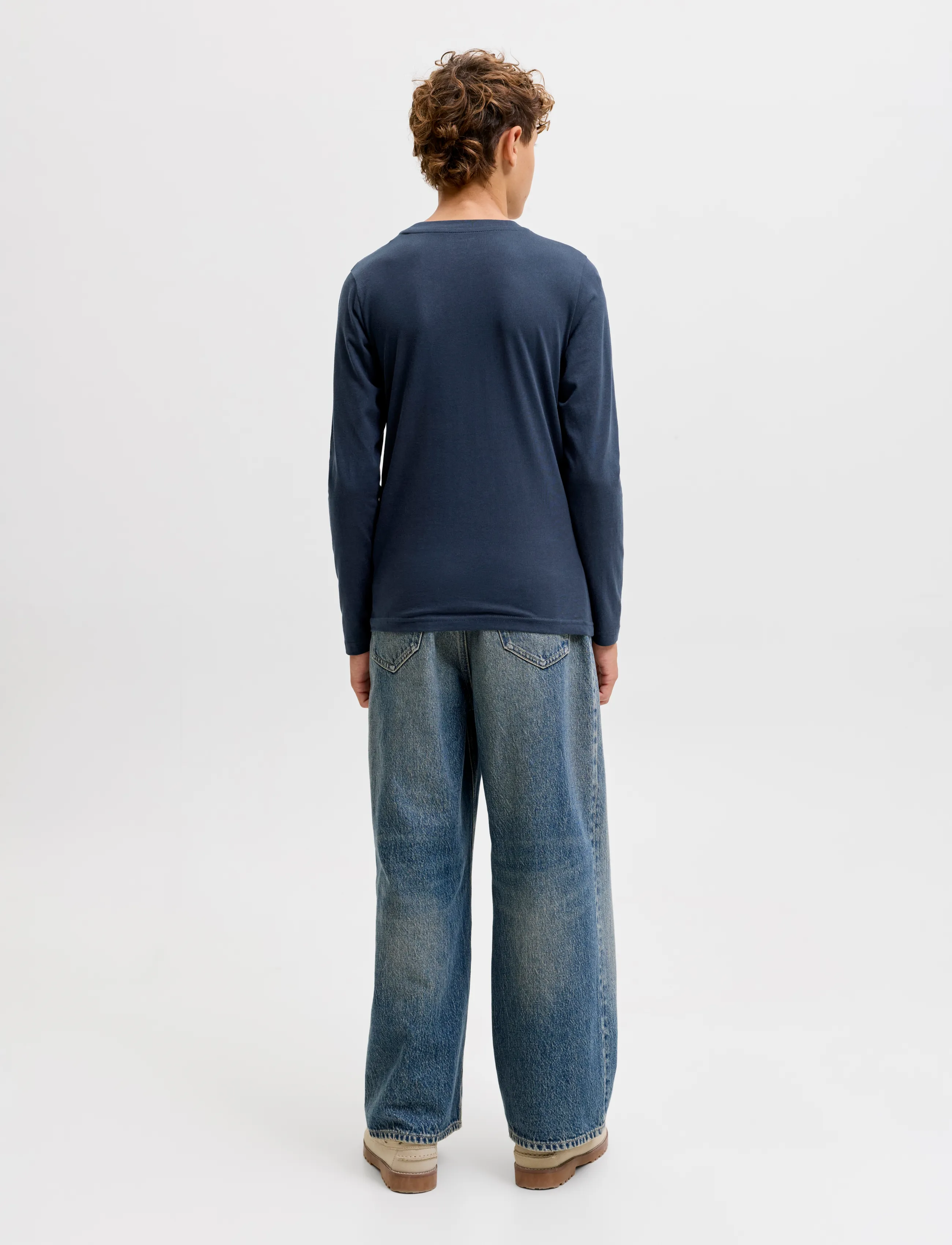 Jack & Jones - JJTOM TEE LS CREW NECK JNR - pikkade varrukatega t-särgid - navy blazer - 3
