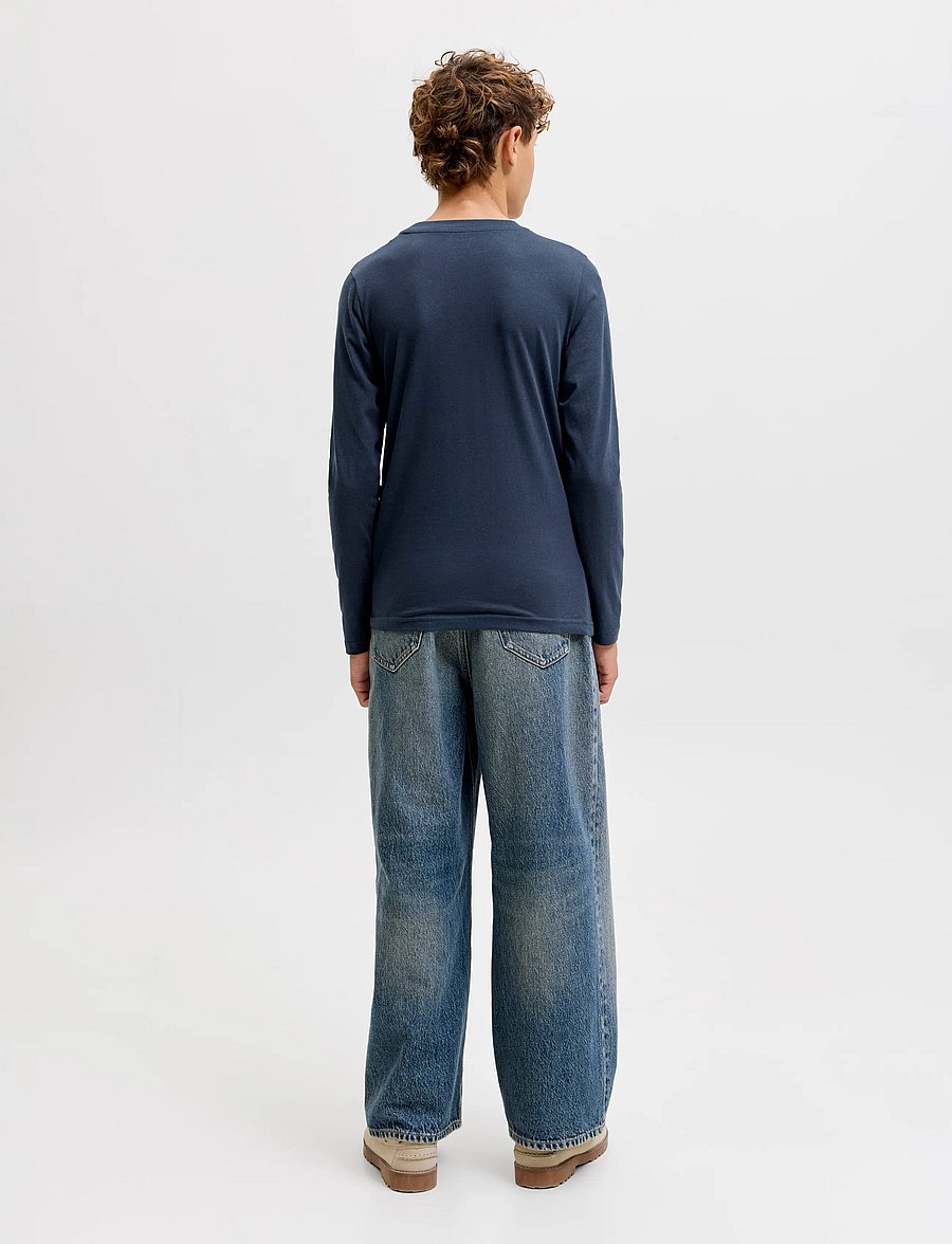 Jack & Jones - JJTOM TEE LS CREW NECK JNR - pikkade varrukatega t-särgid - navy blazer - 3