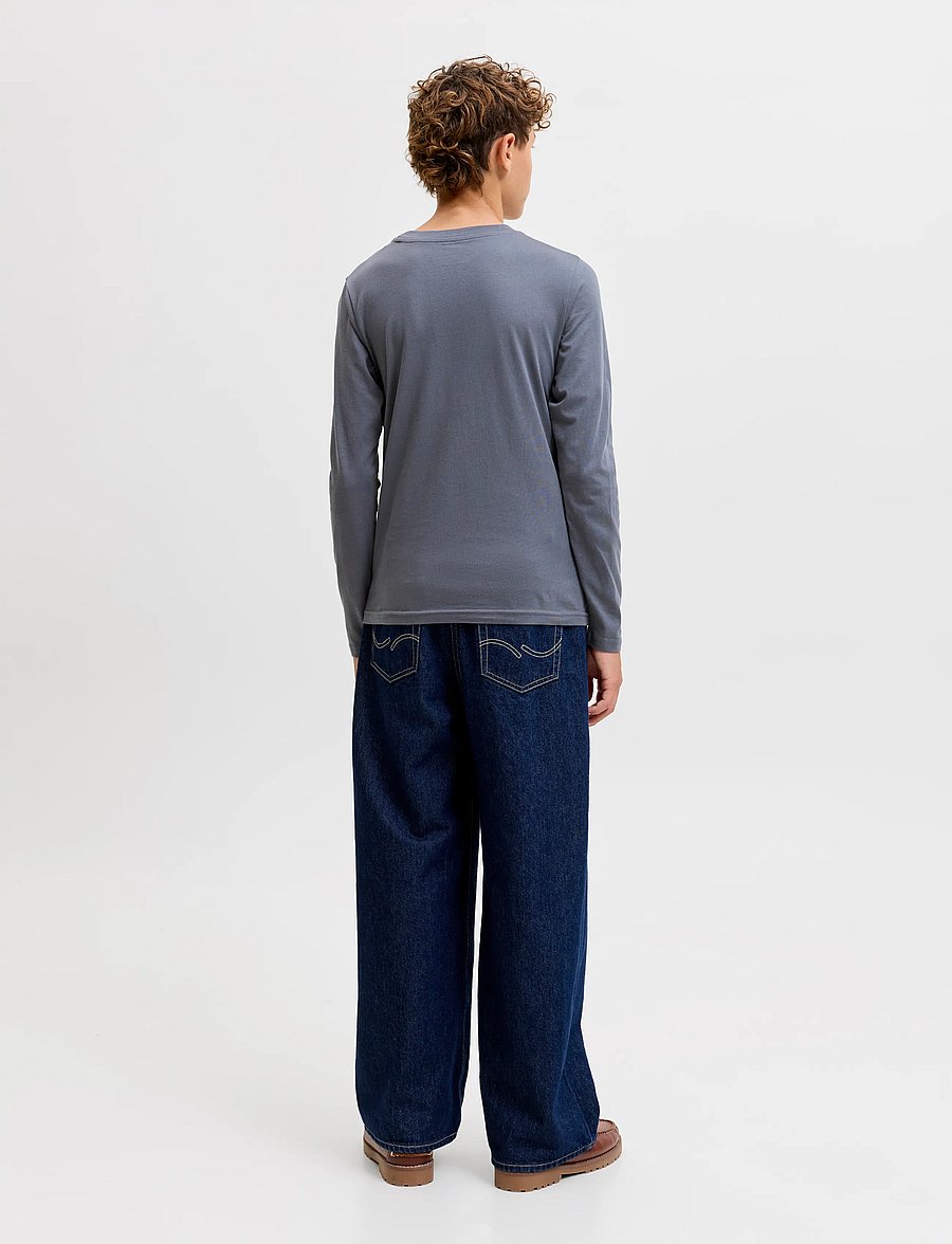 Jack & Jones - JJTOM TEE LS CREW NECK JNR - pikkade varrukatega t-särgid - turbulence - 3