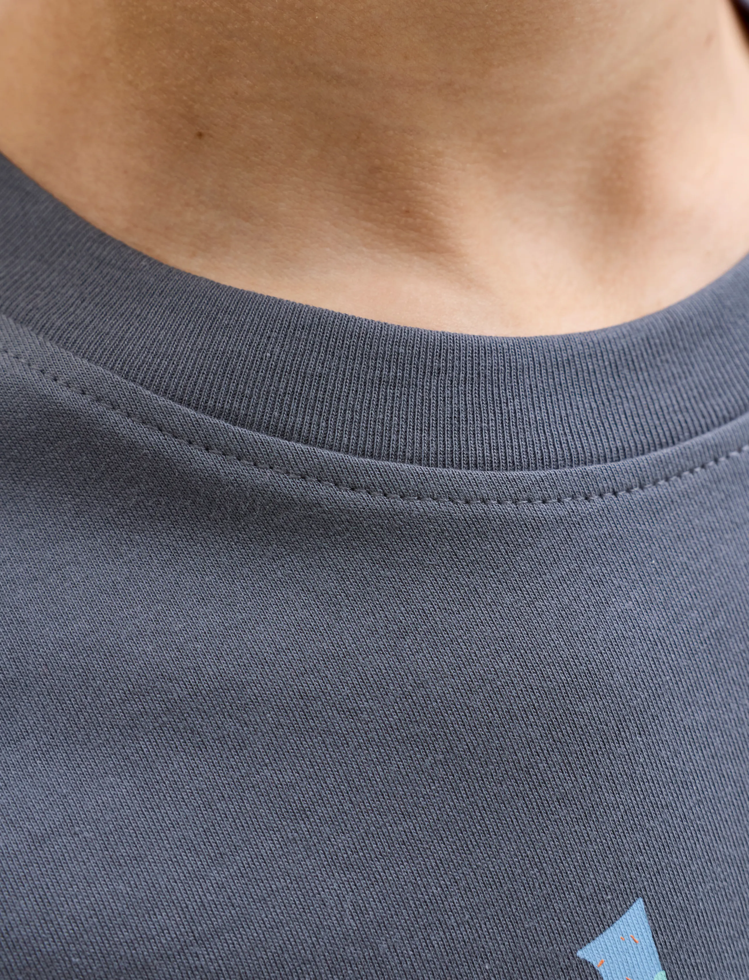 Jack & Jones - JJTOM TEE LS CREW NECK JNR - pikkade varrukatega t-särgid - turbulence - 5