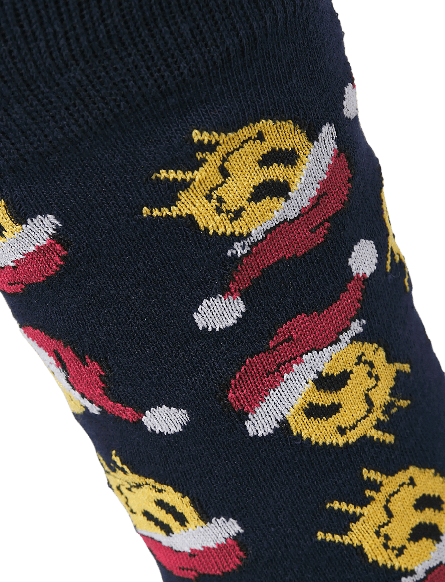 Jack & Jones - JACXMAS SMILEY SOCKS 3 PACK JNR - strømper - outer space - 1
