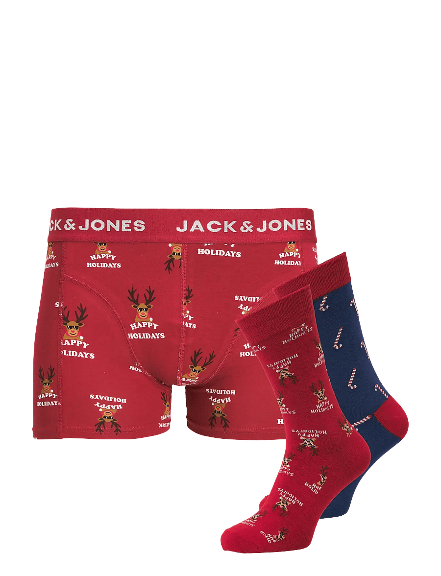 Jack & Jones - JACHAPPY HOLIDAYS GIFTBOX JNR - rio red - 0