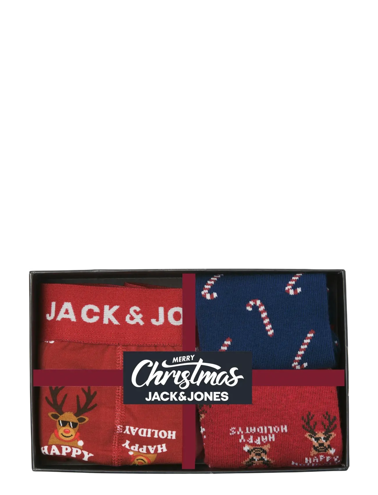 Jack & Jones - JACHAPPY HOLIDAYS GIFTBOX JNR - unterhosen - rio red - 4