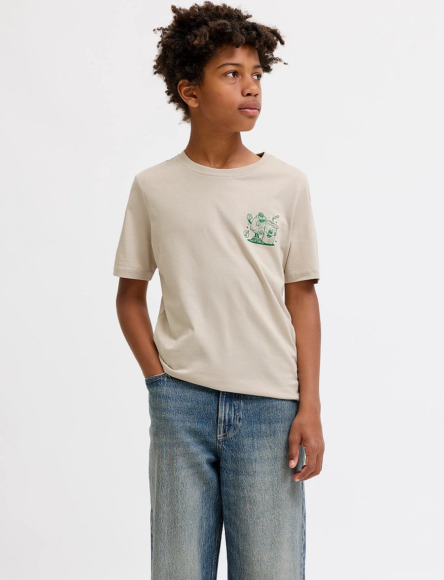 Jack & Jones - JJBREWY TEE SS CREW NECK JNR - moonbeam - 0