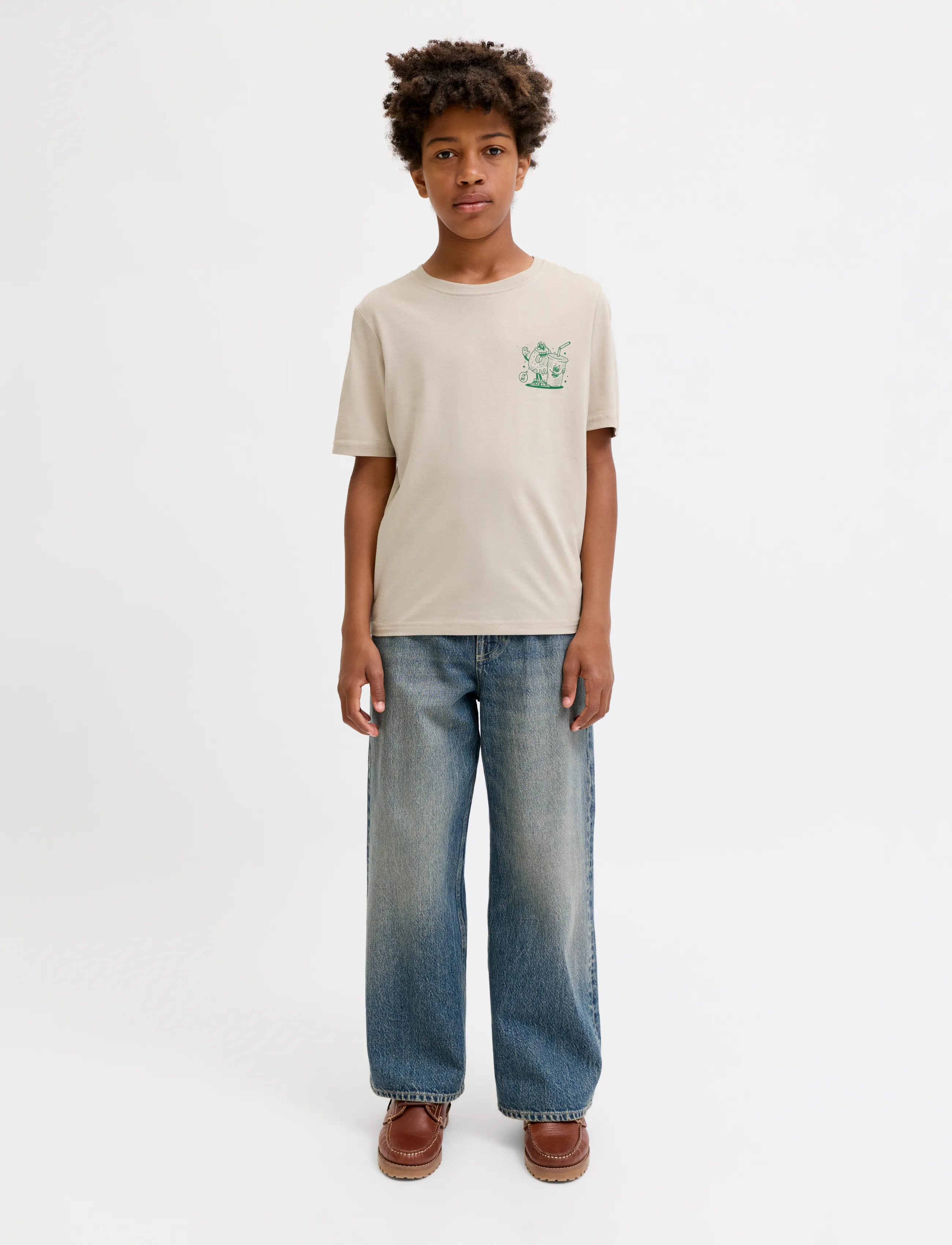 Jack & Jones - JJBREWY TEE SS CREW NECK JNR - moonbeam - 4