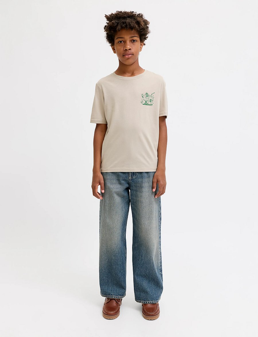 Jack & Jones - JJBREWY TEE SS CREW NECK JNR - moonbeam - 4