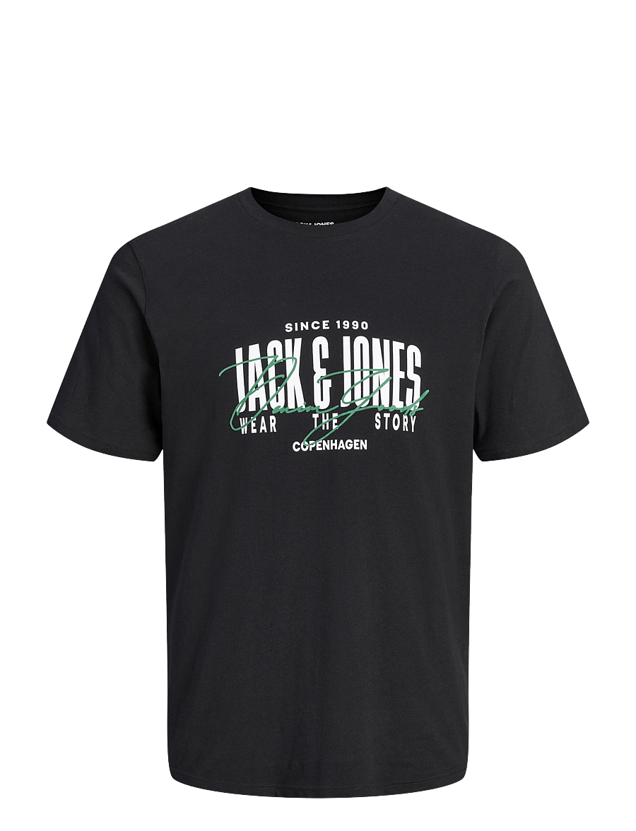 Jack & Jones - JJAERO TEE BENSON TEE 2PK MP JNR - kortärmade t-shirts - black - 2