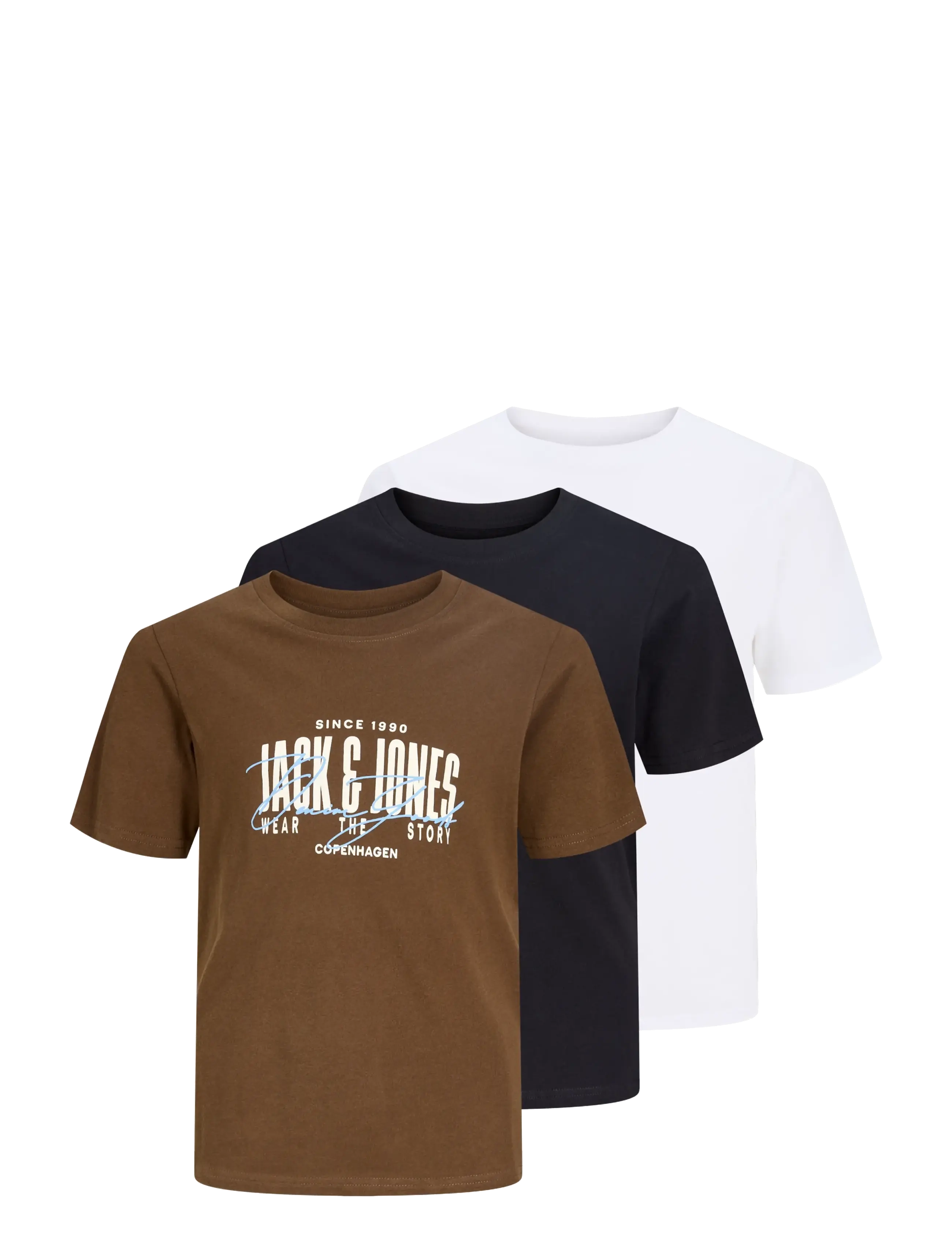 Jack & Jones - JJAERO TEE SS CREW NECK 3PK MP JNR - kurzärmelige - black - 1