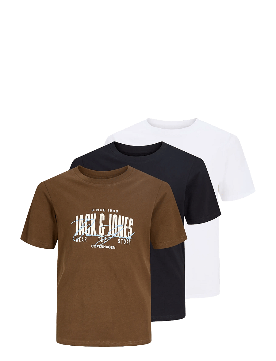 Jack & Jones - JJAERO TEE SS CREW NECK 3PK MP JNR - kurzärmelige - black - 1