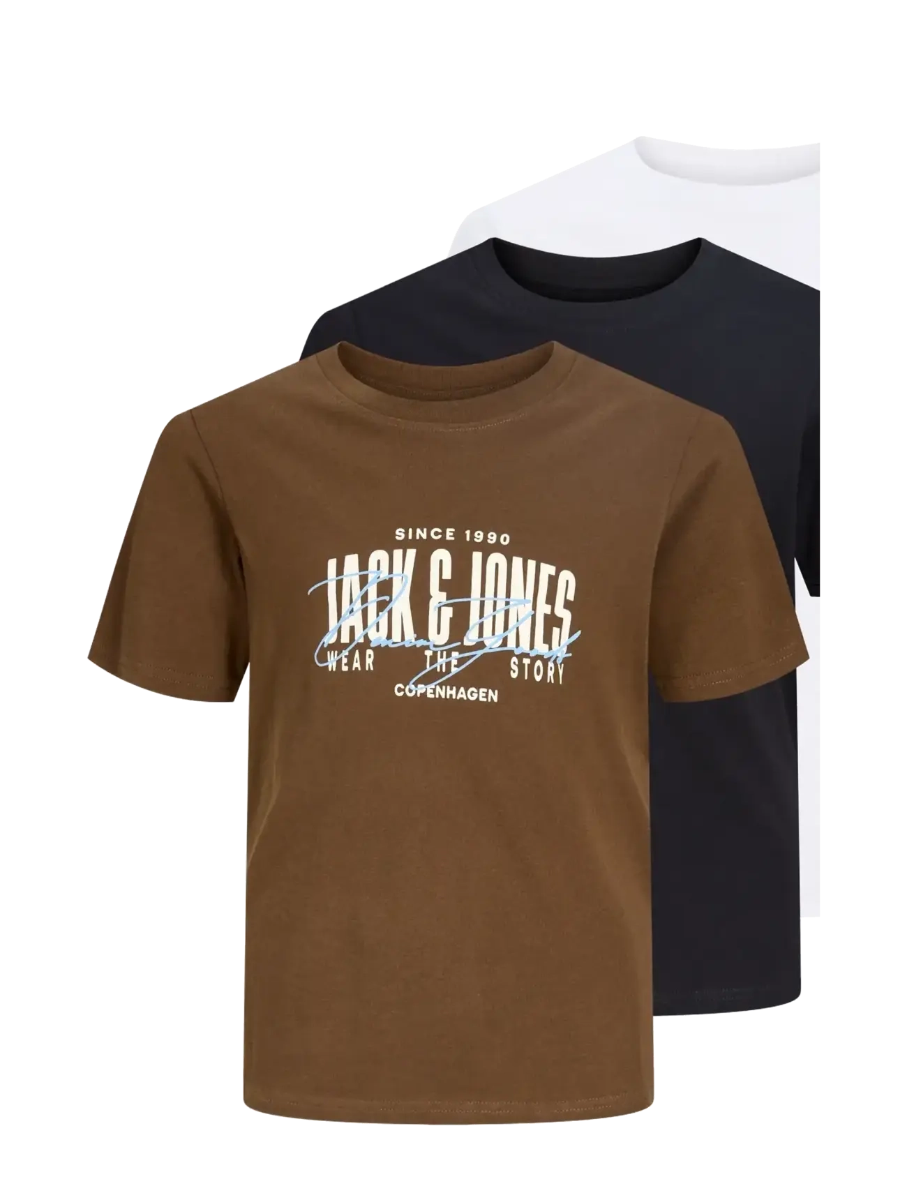 Jack & Jones JJAERO TEE SS CREW NECK 3PK MP JNR - Pakkumised - BLACK / black