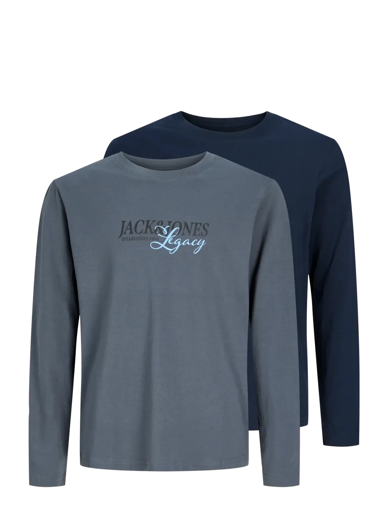 Jack & Jones JJJADE TEE LS CREW NECK 2PK MP JNR - Kleidung - NAVY BLAZER / navy