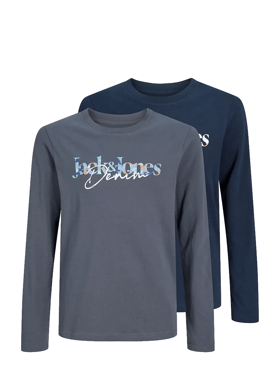 Jack & Jones - JJTOM TEE LS CREW NECK 2PK MP JNR - navy blazer - 0