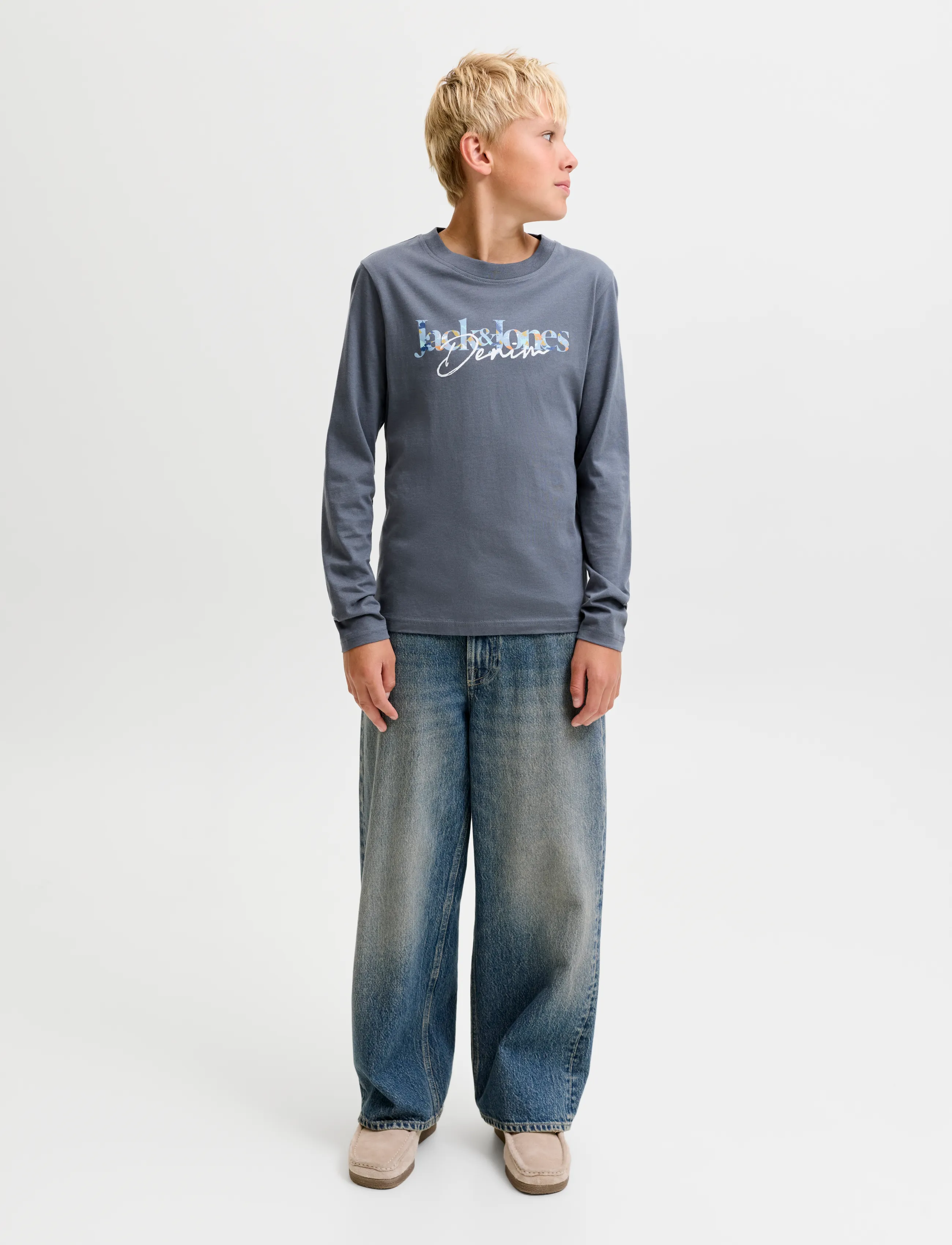 Jack & Jones - JJTOM TEE LS CREW NECK 2PK MP JNR - long-sleeved t-shirts - navy blazer - 4