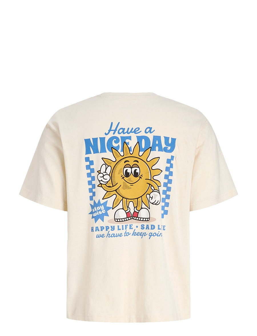 Jack & Jones - JORCARTOON GRAPHIC TEE SS CN TG JNR - kurzärmelige - antique white - 2
