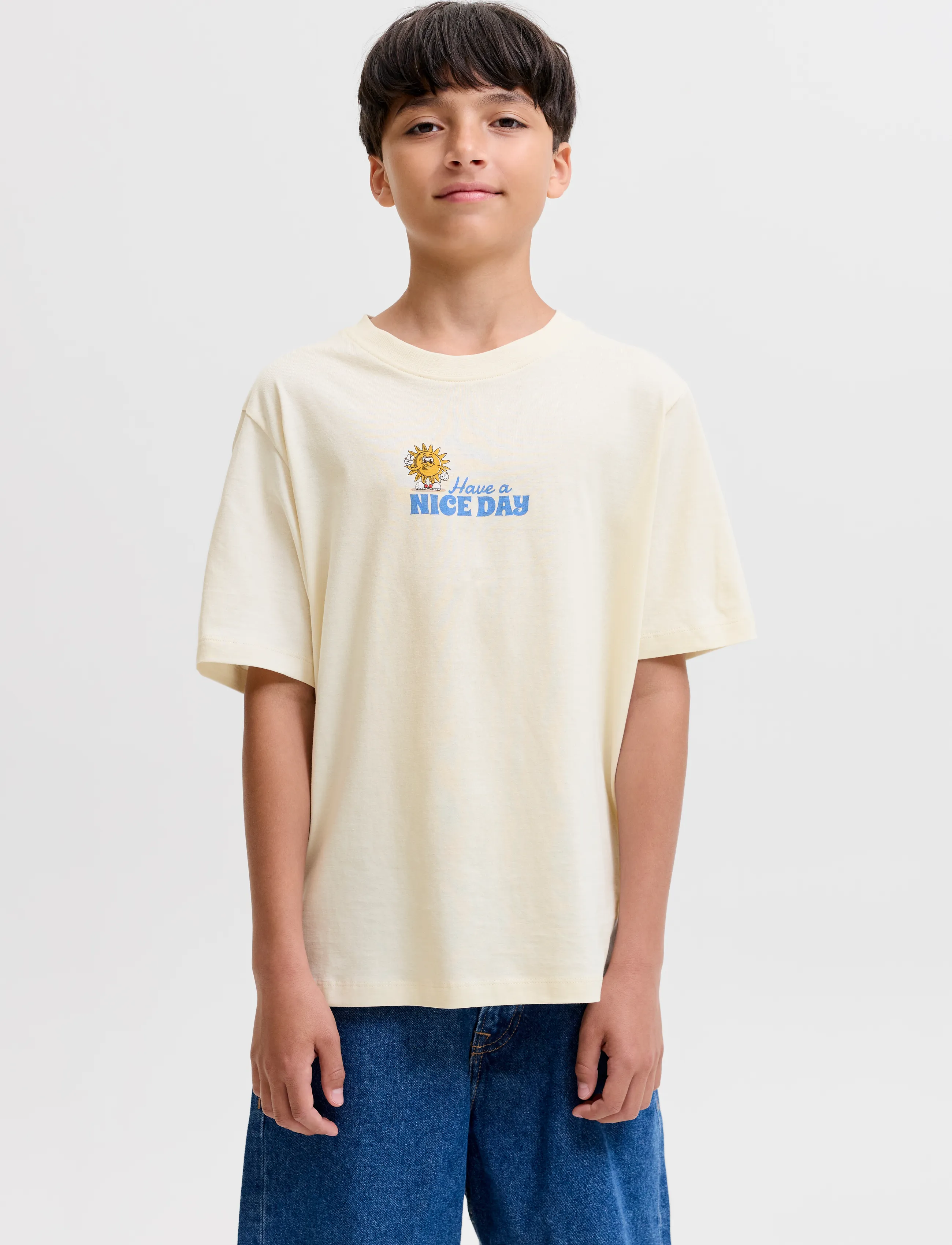 Jack & Jones JORCARTOON GRAPHIC TEE SS CN TG JNR - Oberteile - ANTIQUE WHITE / cream