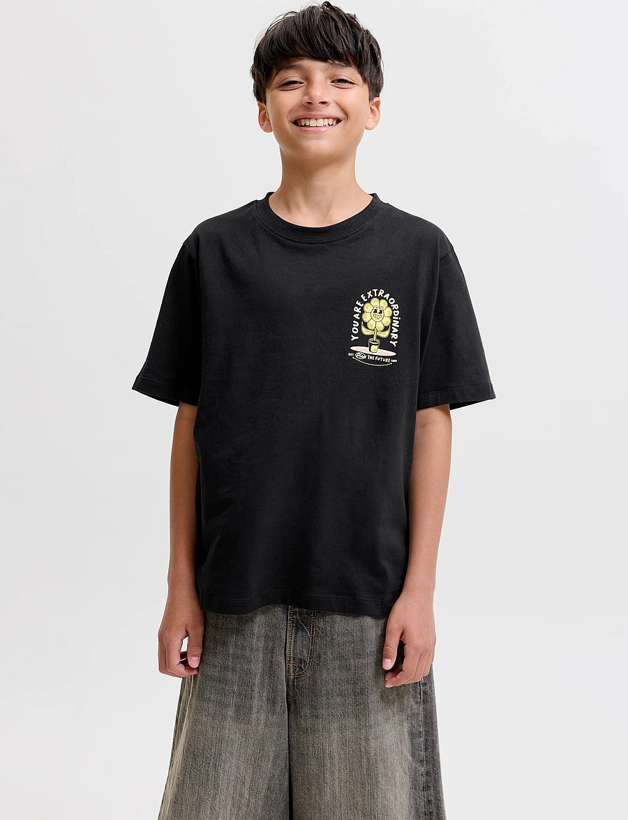 Jack & Jones - JORCARTOON GRAPHIC TEE SS CN TG JNR - lühikeste varrukatega t-särgid - black - 0