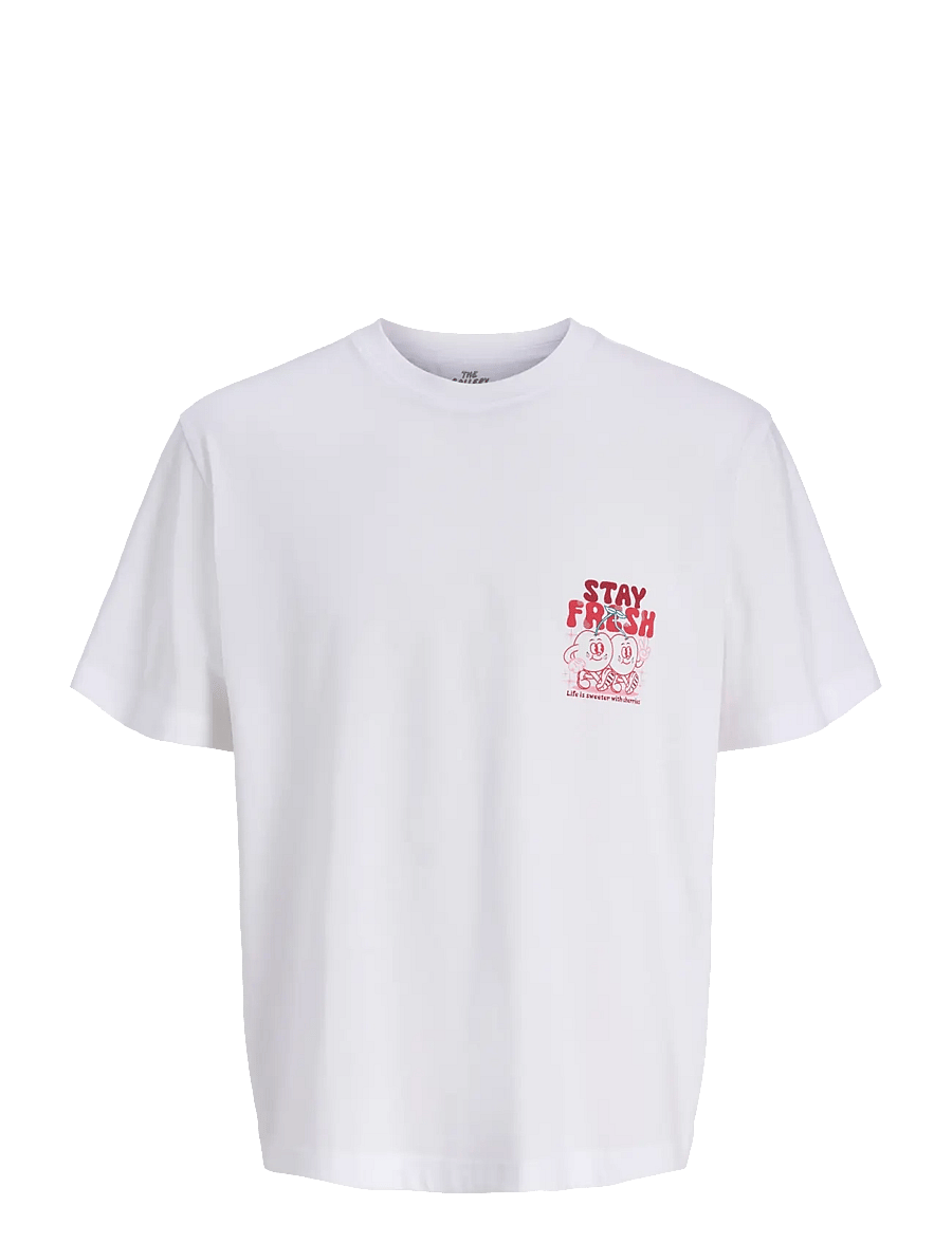 Jack & Jones - JORCARTOON GRAPHIC TEE SS CN TG JNR - lühikeste varrukatega t-särgid - bright white - 1