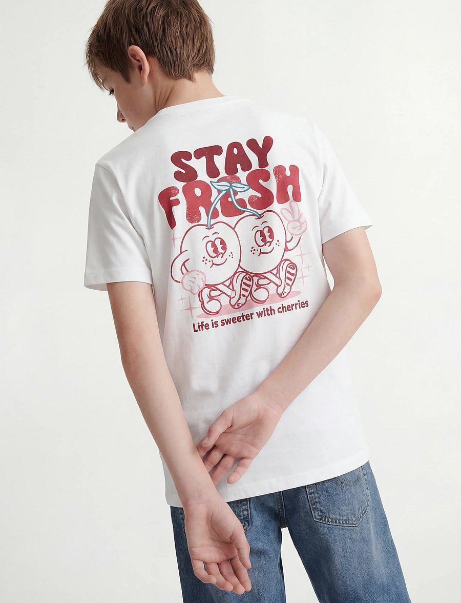 Jack & Jones - JORCARTOON GRAPHIC TEE SS CN TG JNR - kortærmede t-shirts - bright white - 5