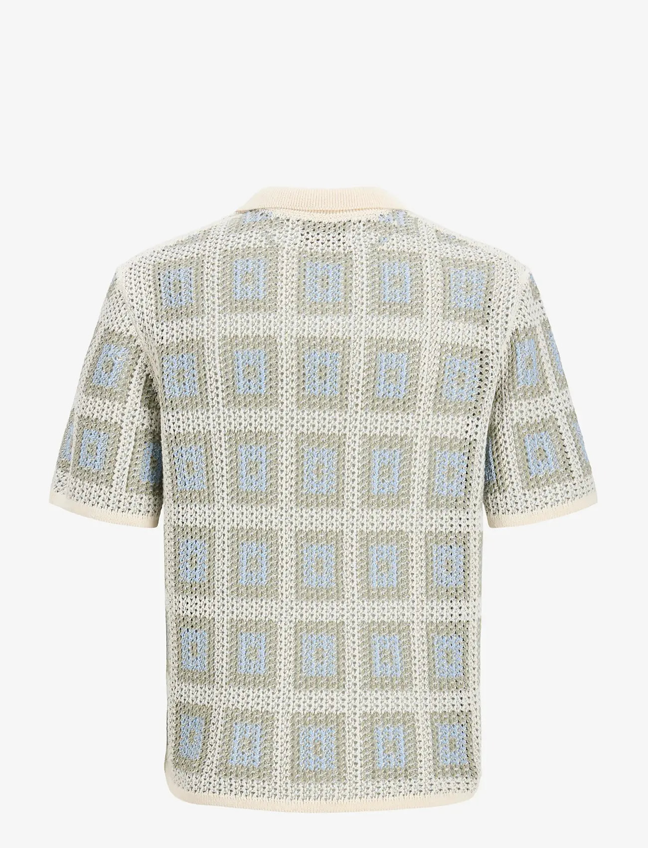 Jack & Jones - JORAIDEN KNIT SPLIT NECK POLO STYD JNR - kortærmede poloer - sea salt - 2