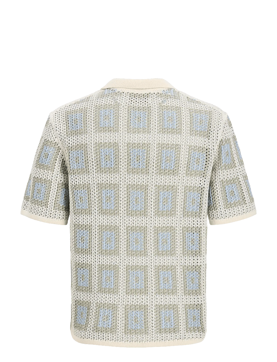 Jack & Jones - JORAIDEN KNIT SPLIT NECK POLO STYD JNR - lühikeste varrukatega polod - sea salt - 2