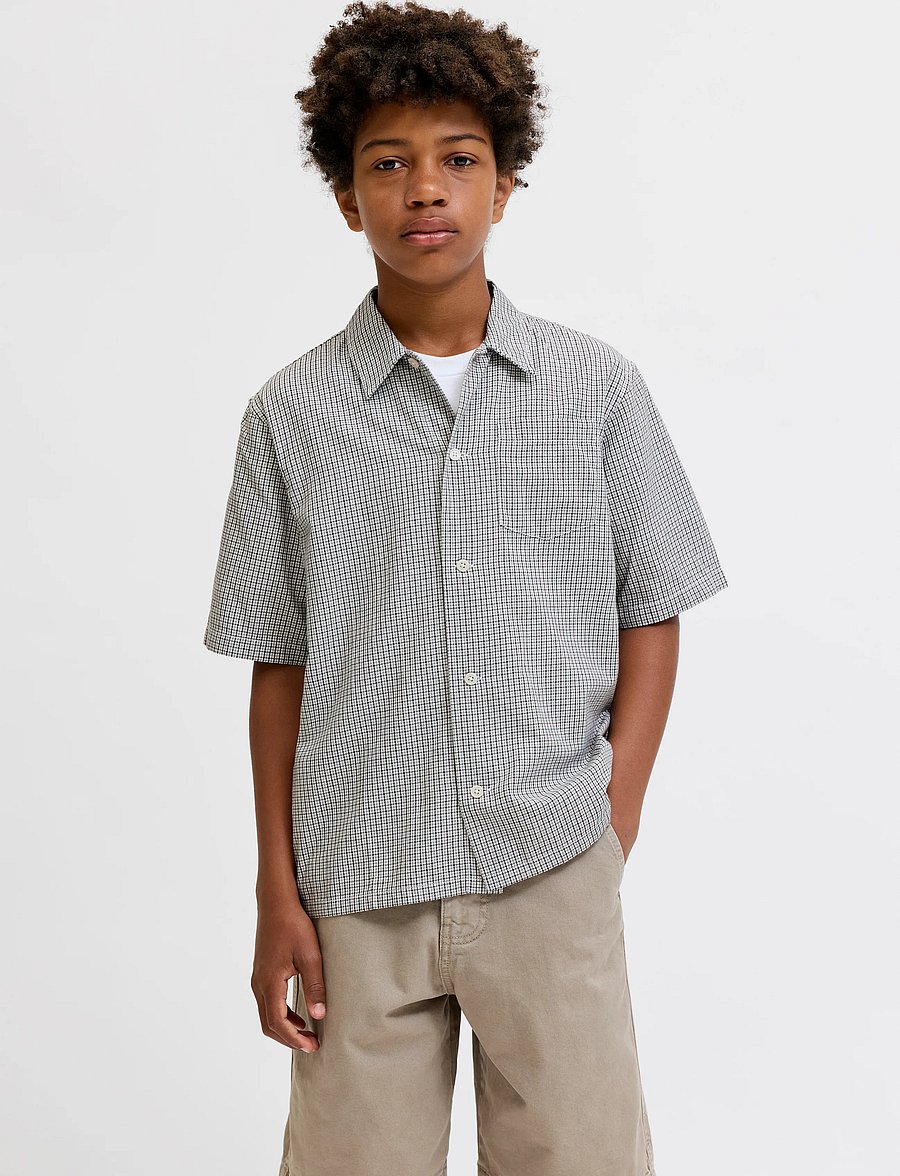 Jack & Jones - JORSAVONA AUSTIN SHIRT SS STYD SS26 JNR - chemises à manches courtes - asphalt - 0