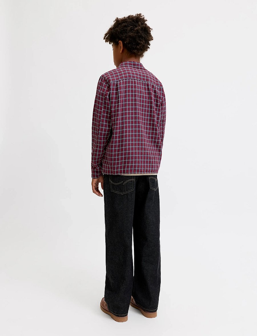 Jack & Jones - JORSAVONA AUSTIN DOBBY SHIRT LS STYD JNR - langærmede skjorter - tibetan red - 3