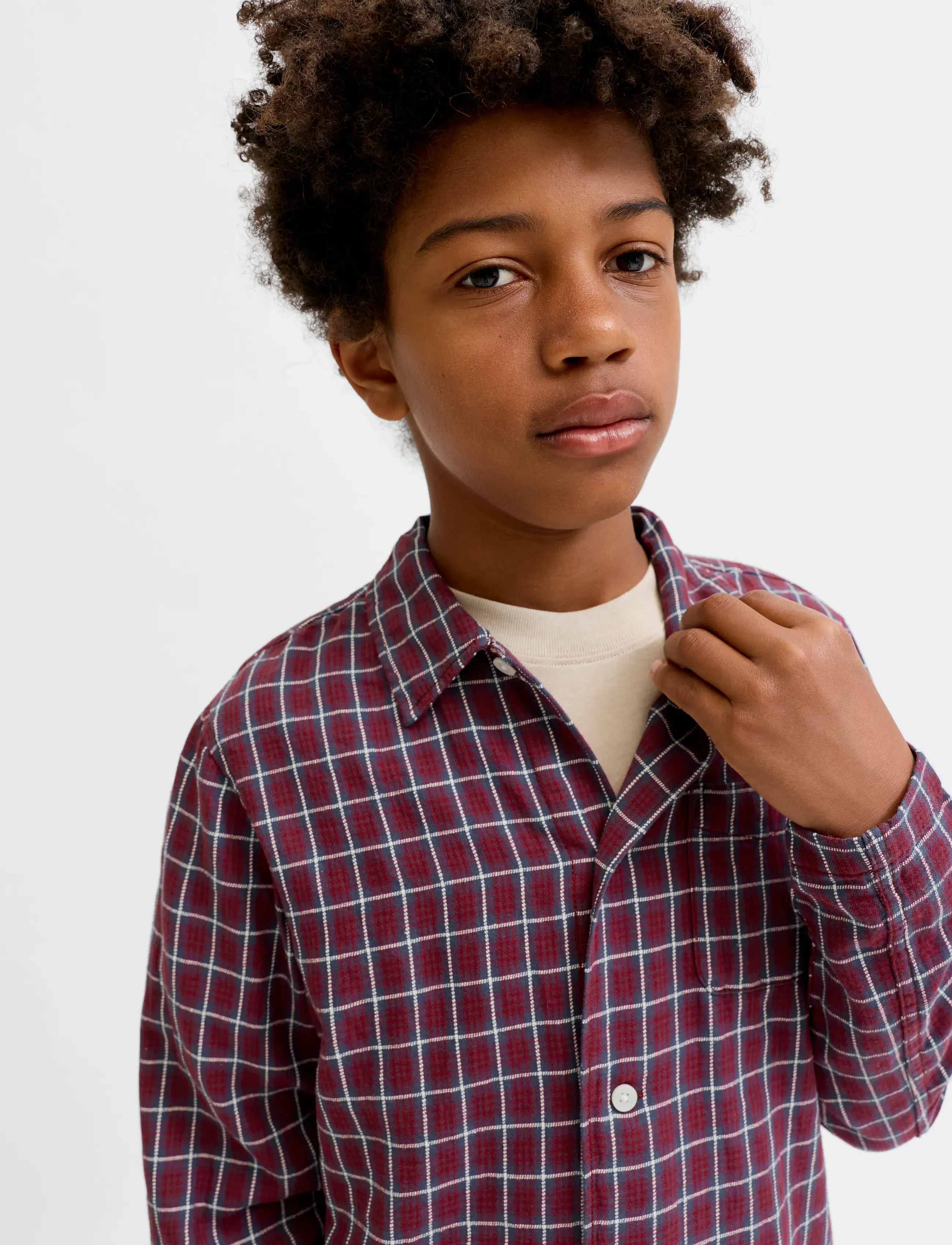 Jack & Jones - JORSAVONA AUSTIN DOBBY SHIRT LS STYD JNR - langærmede skjorter - tibetan red - 5