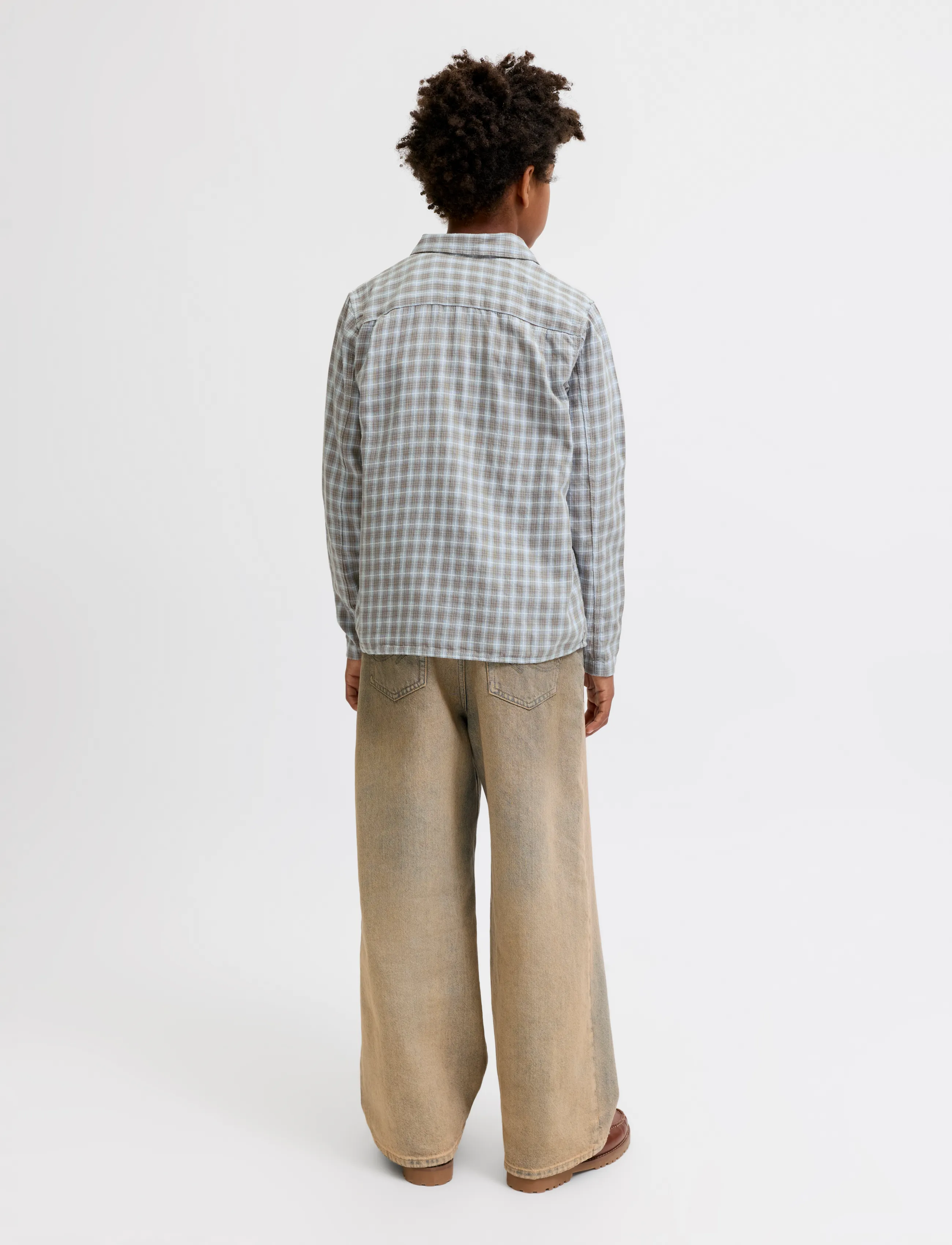 Jack & Jones - JORSAVONA AUSTIN DOBBY SHIRT LS STYD JNR - langärmlige hemden - vintage khaki - 3