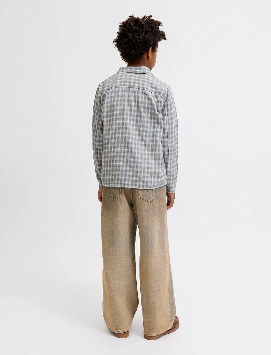 Jack & Jones - JORSAVONA AUSTIN DOBBY SHIRT LS STYD JNR - langärmlige hemden - vintage khaki - 3