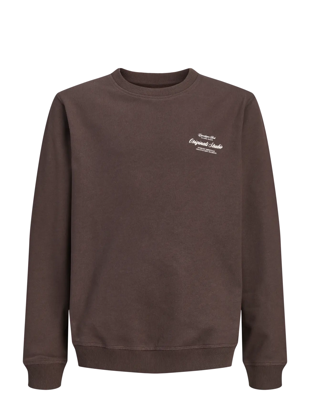 Jack & Jones JORNORREBRO TYPO BACK SWEAT CN JNR - Alussärgid - JAVA / brown