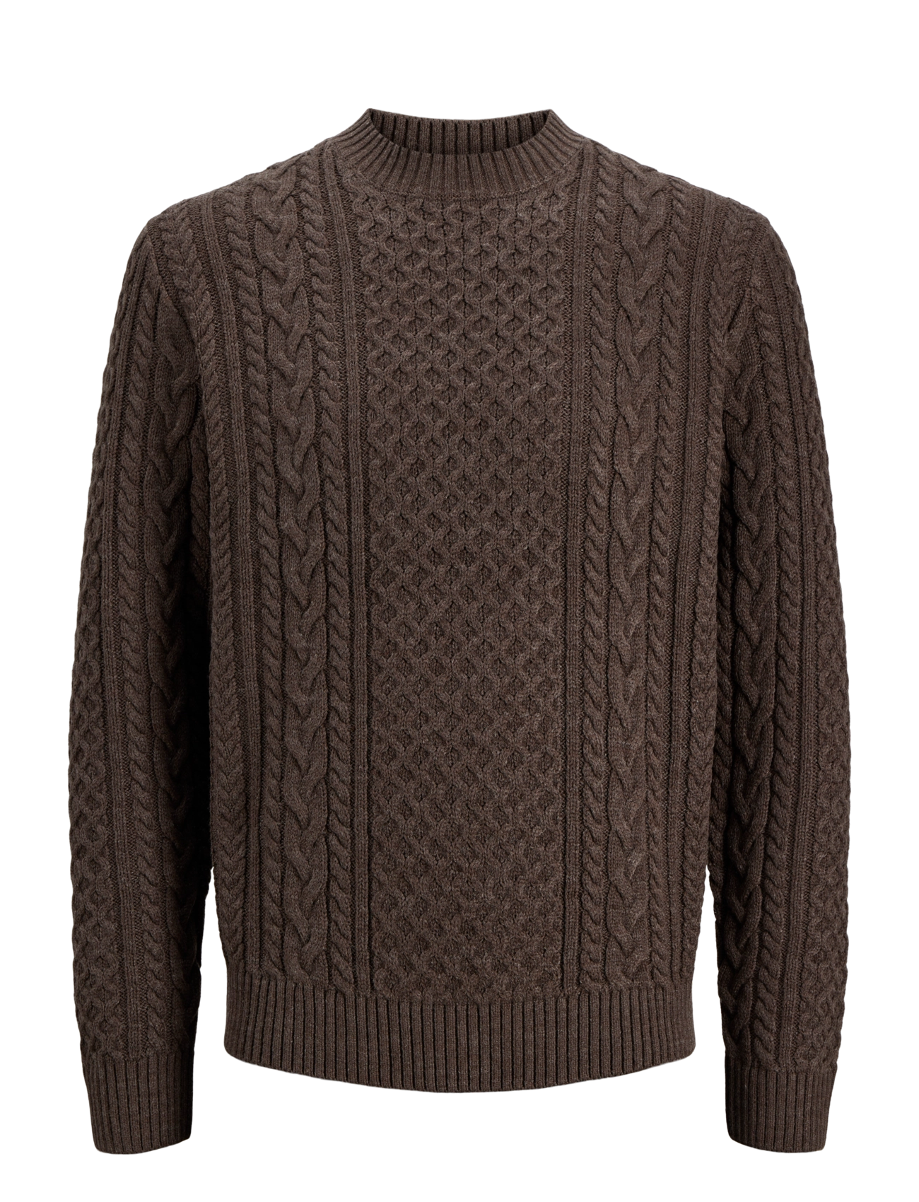 Jack & Jones JPRBLUCALLUM CABLE KNIT CREW NECK JNR - Trøjer - GANACHE / brown
